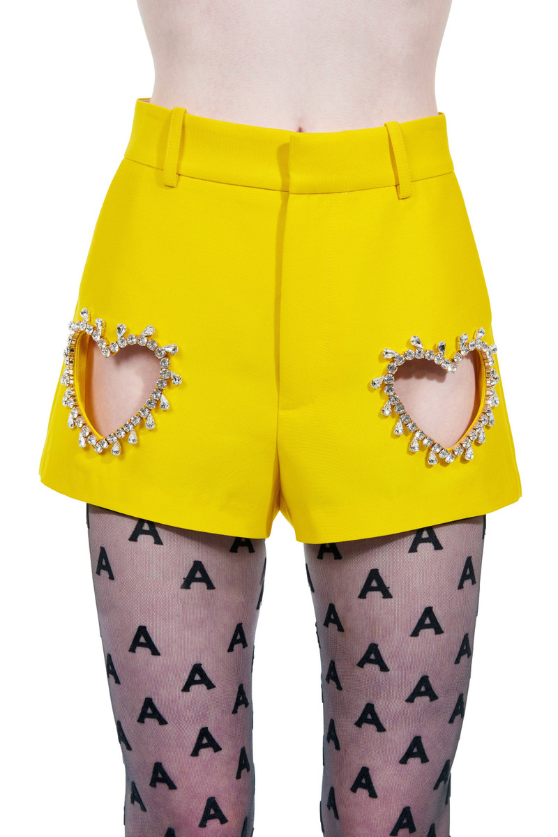 AREA CRYSTAL HEART CUTOUT SHORT outlook