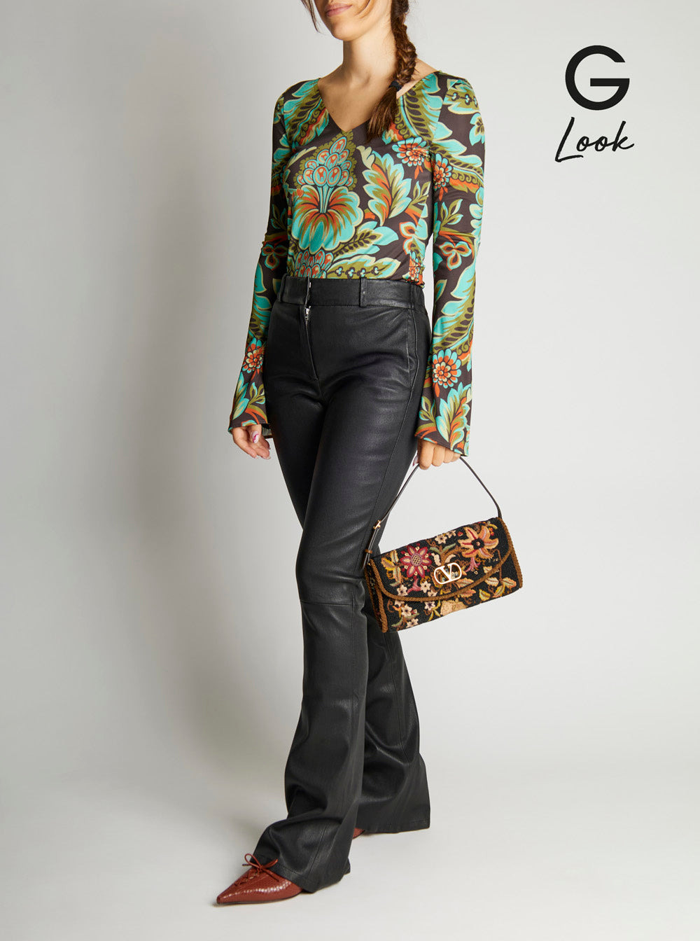 Valentino Garavani Women Clutch | Vain Soft | Ric.Threads - Beads Ramage/Vit.Soft.Grai - 6