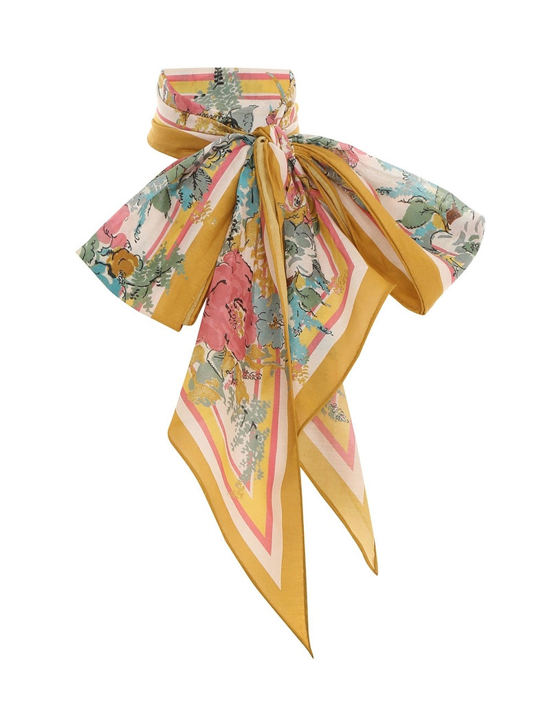 SILK COTTON NECK SCARF 1