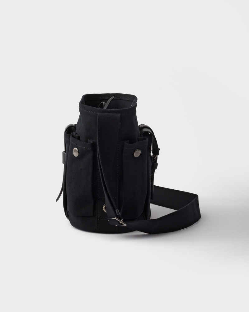 Prada Route mini canvas and leather bucket bag 5