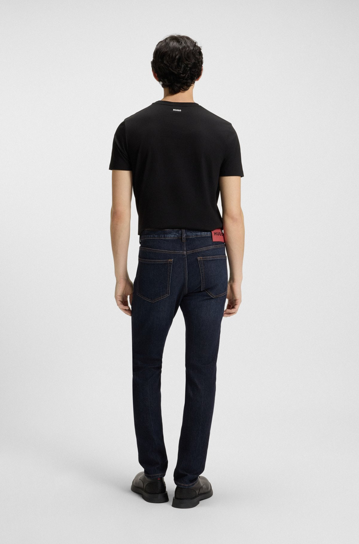 EXTRA-SLIM-FIT JEANS IN BLUE STRETCH DENIM - 4