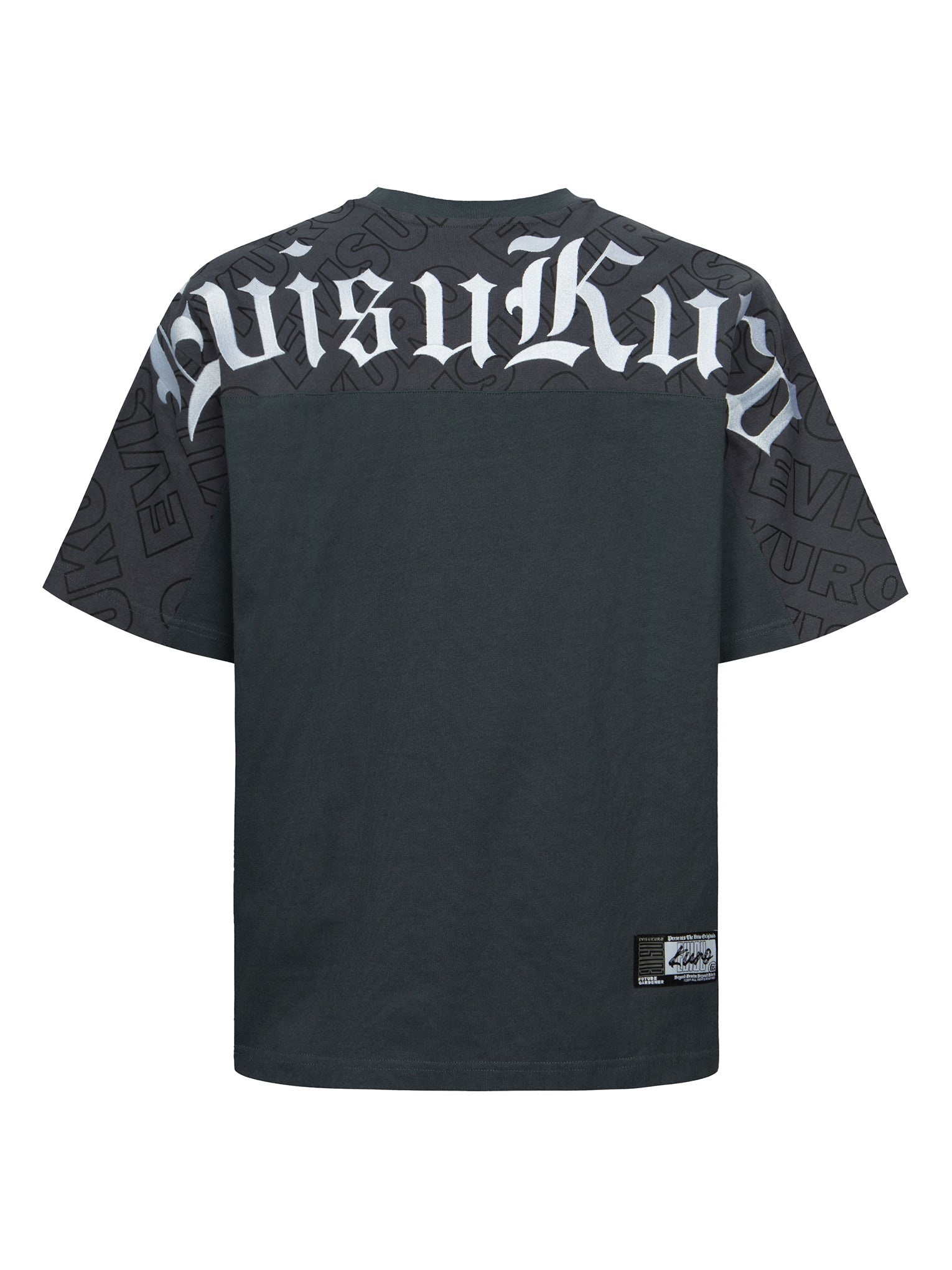 Allover EVISUKURO Print and Embroidery Loose Fit T-Shirt - 13