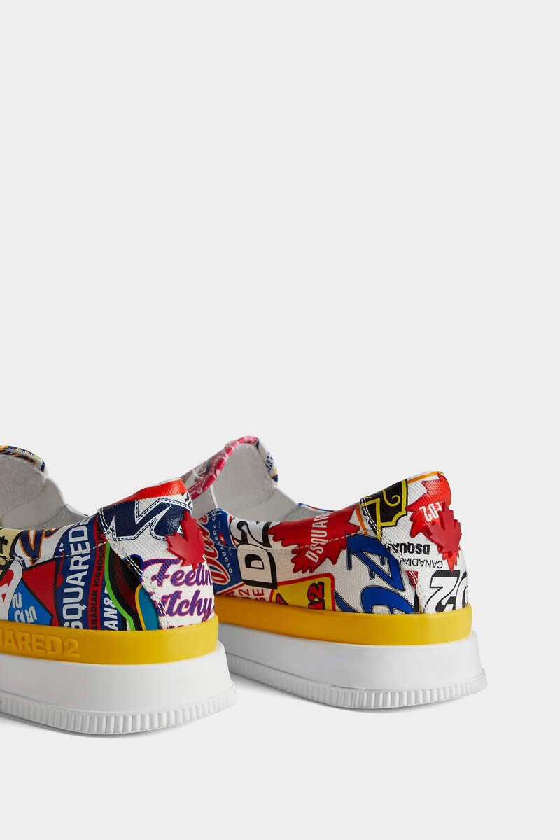 NEW JERSEY LOGOMANIA SLIP ON SNEAKERS - 4