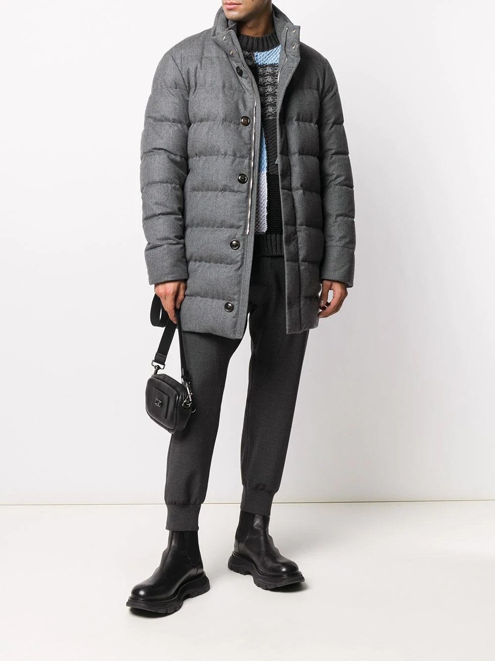 mid-length padded coat - 2