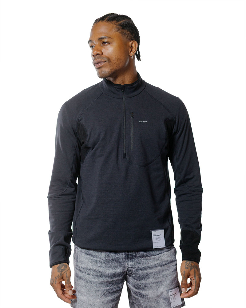 SATISFY FuzzFleece Half-Zip Black outlook