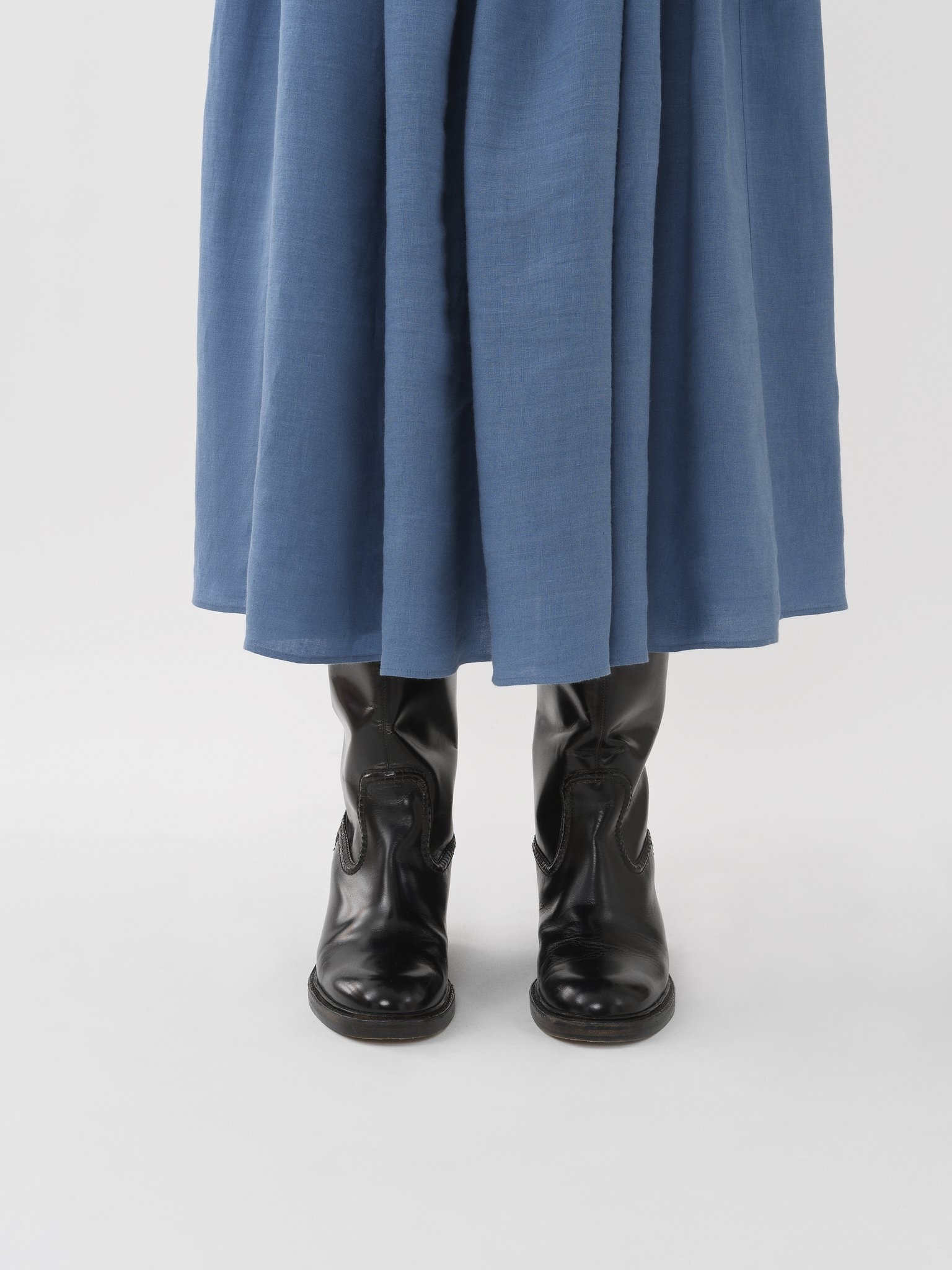 GATHERED MID-LENGTH SKIRT - 6