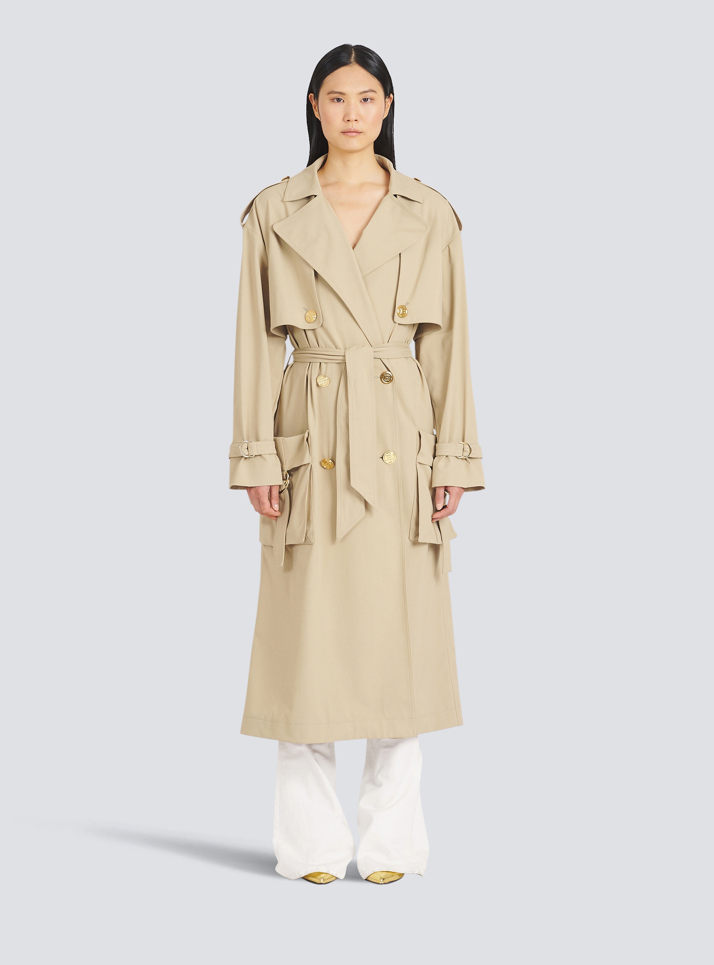 Gabardine trench coat - 4