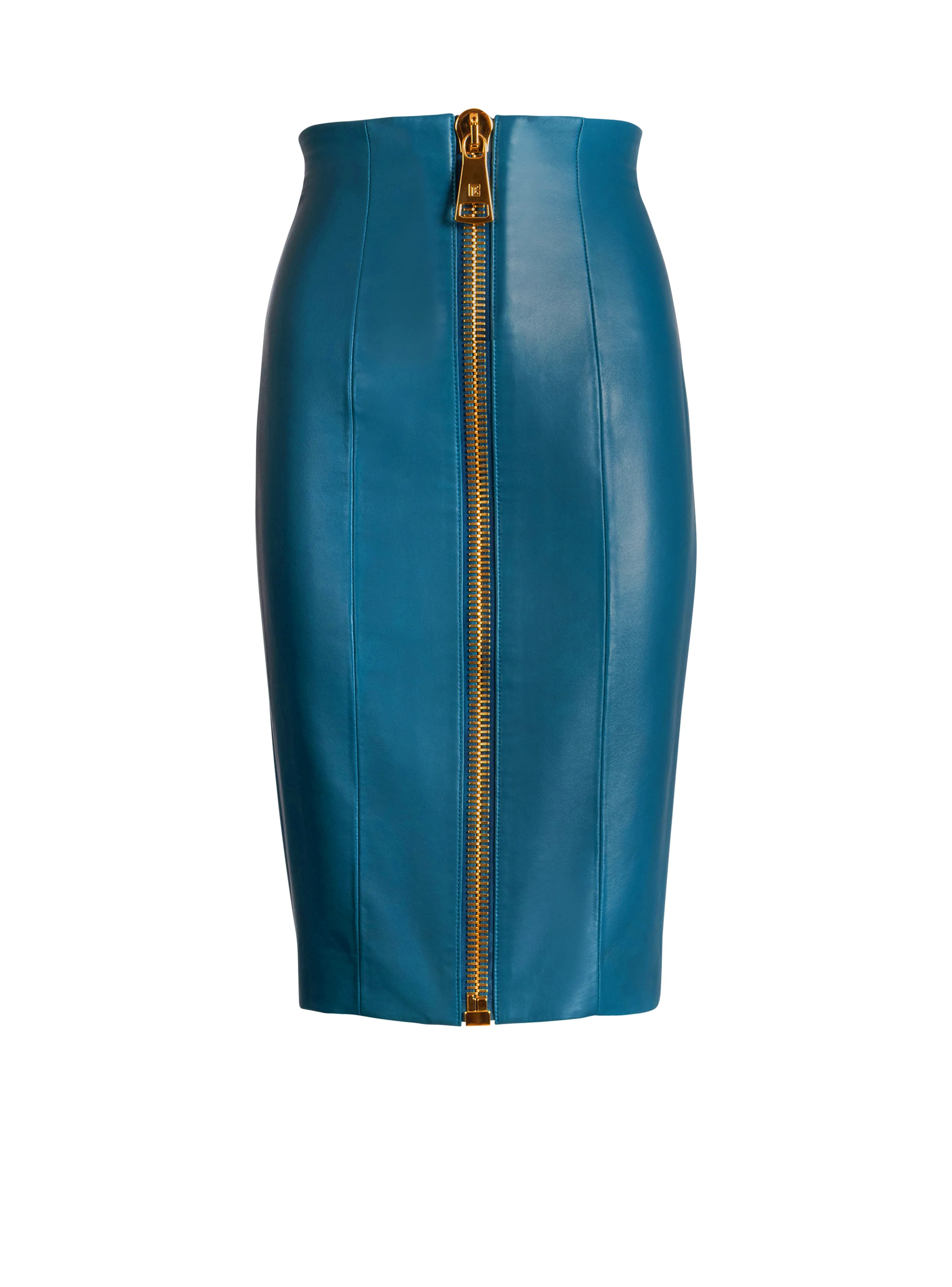 Zipped lambskin skirt - 1