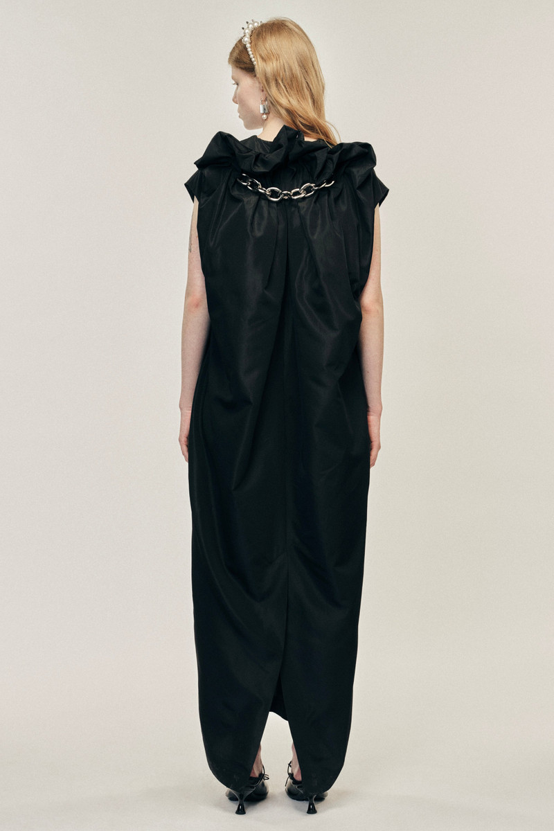 Fitted Back Ruched Detail Chain Dress 3