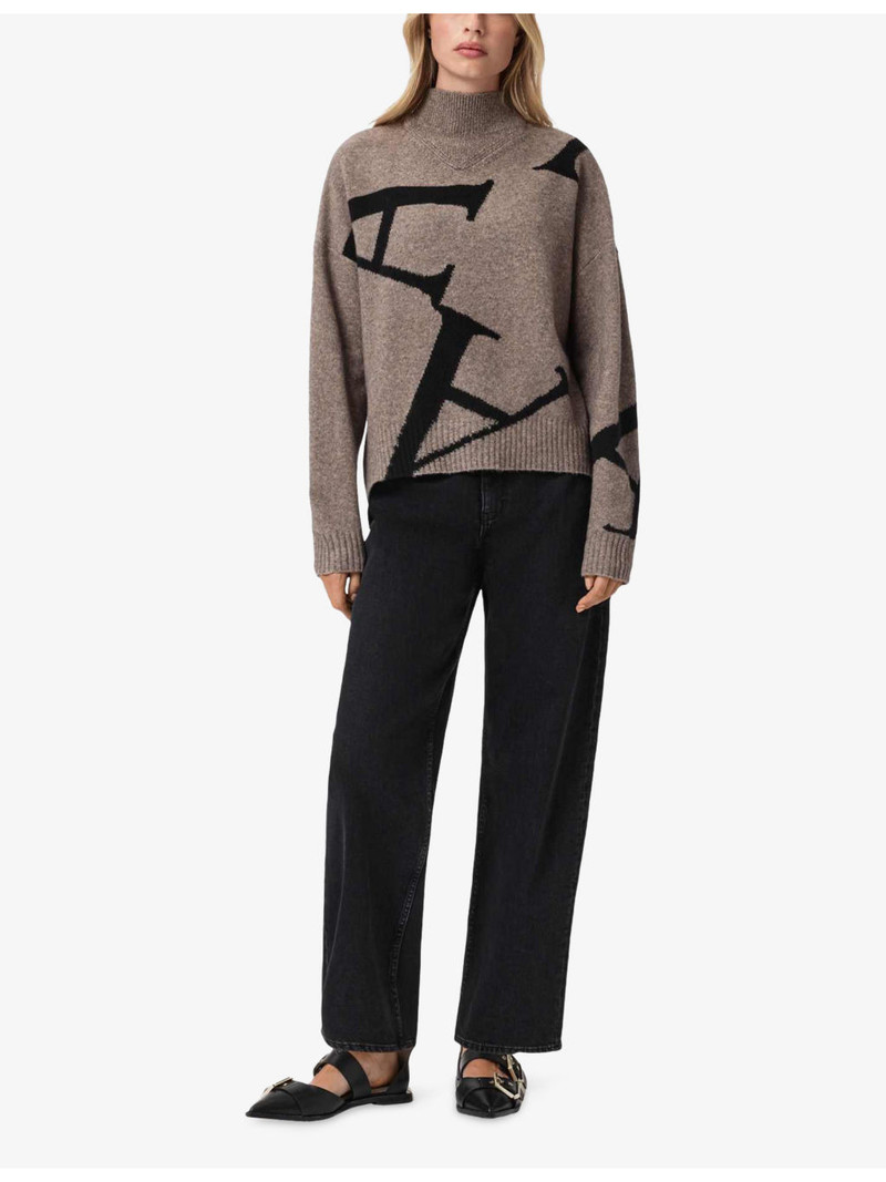ALLSAINTS A Star high-neck stretch-wool blend jumper outlook