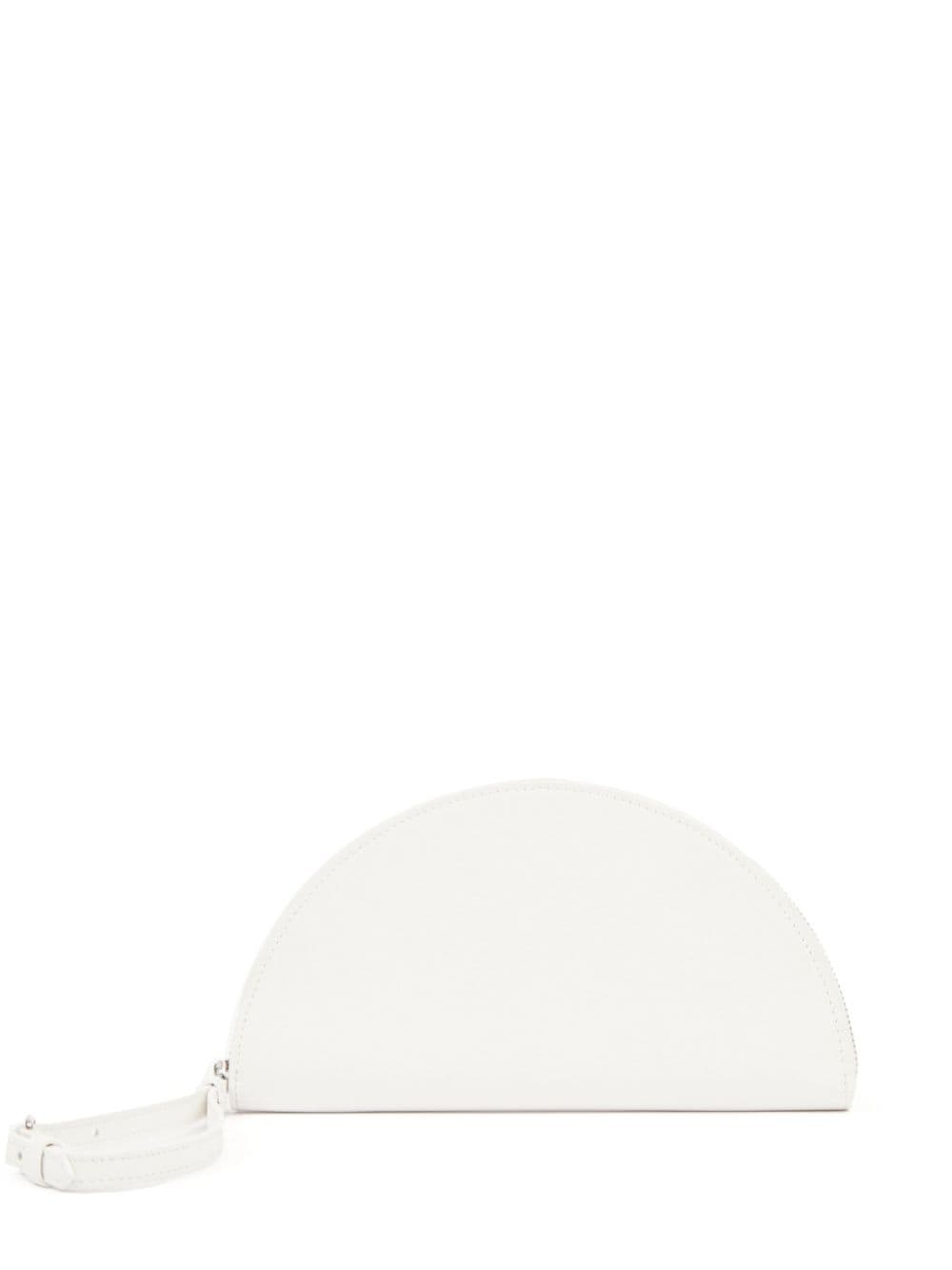 Halfmoon leather clutch bag - 1