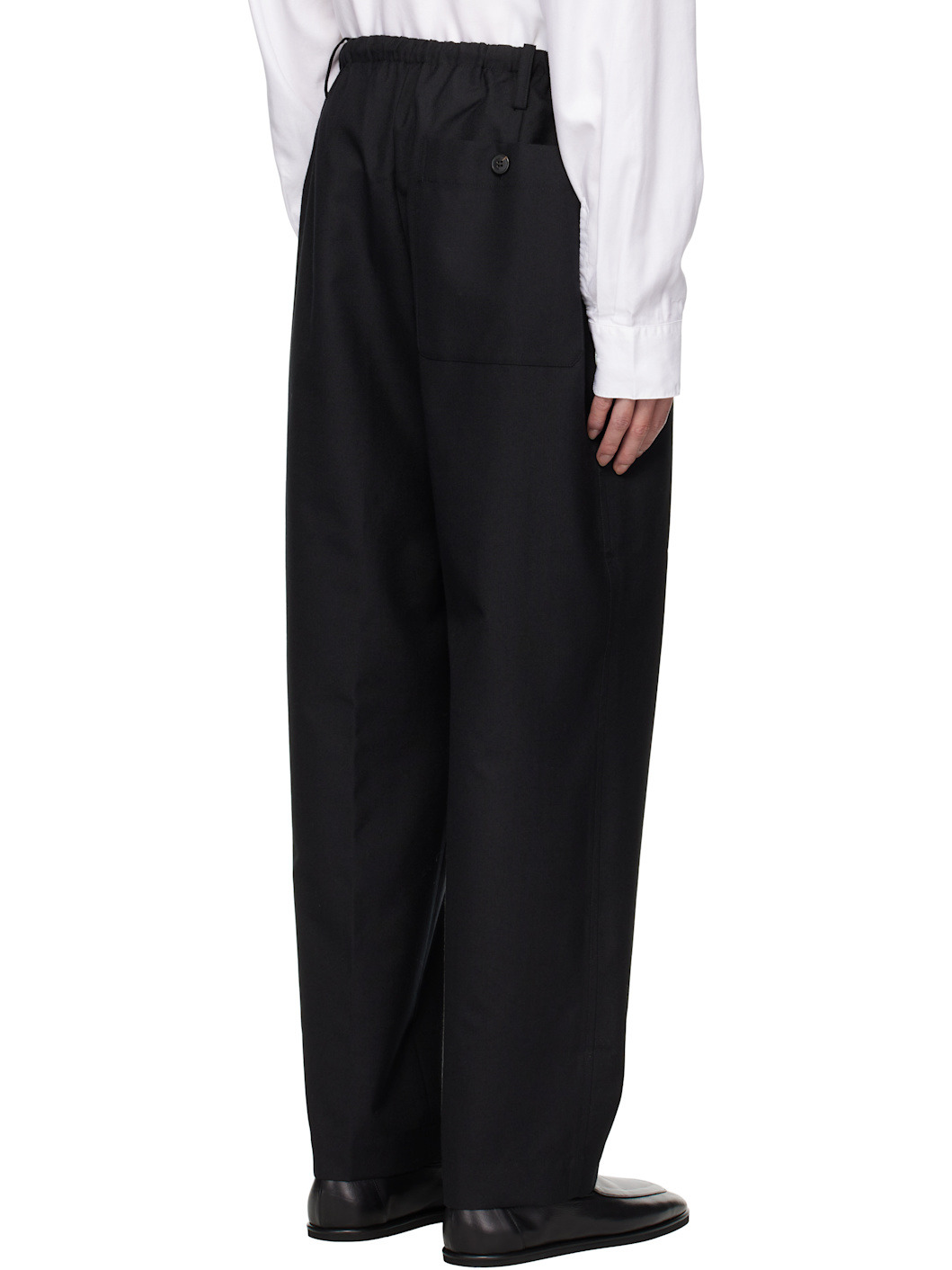 Black Drawstring Trousers - 3