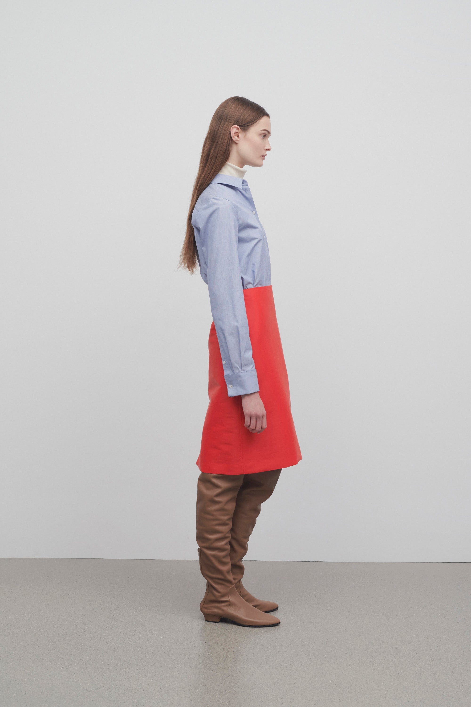 Corinna Skirt in Coated Wool - 4