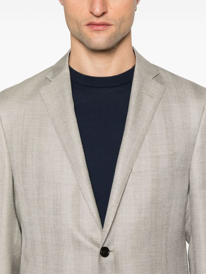 herringbone-pattern blazer 5