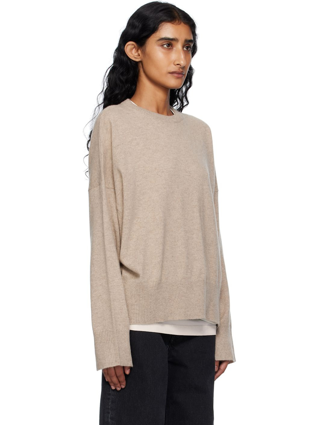 Beige Anaa LDS Cashmere Sweater - 2