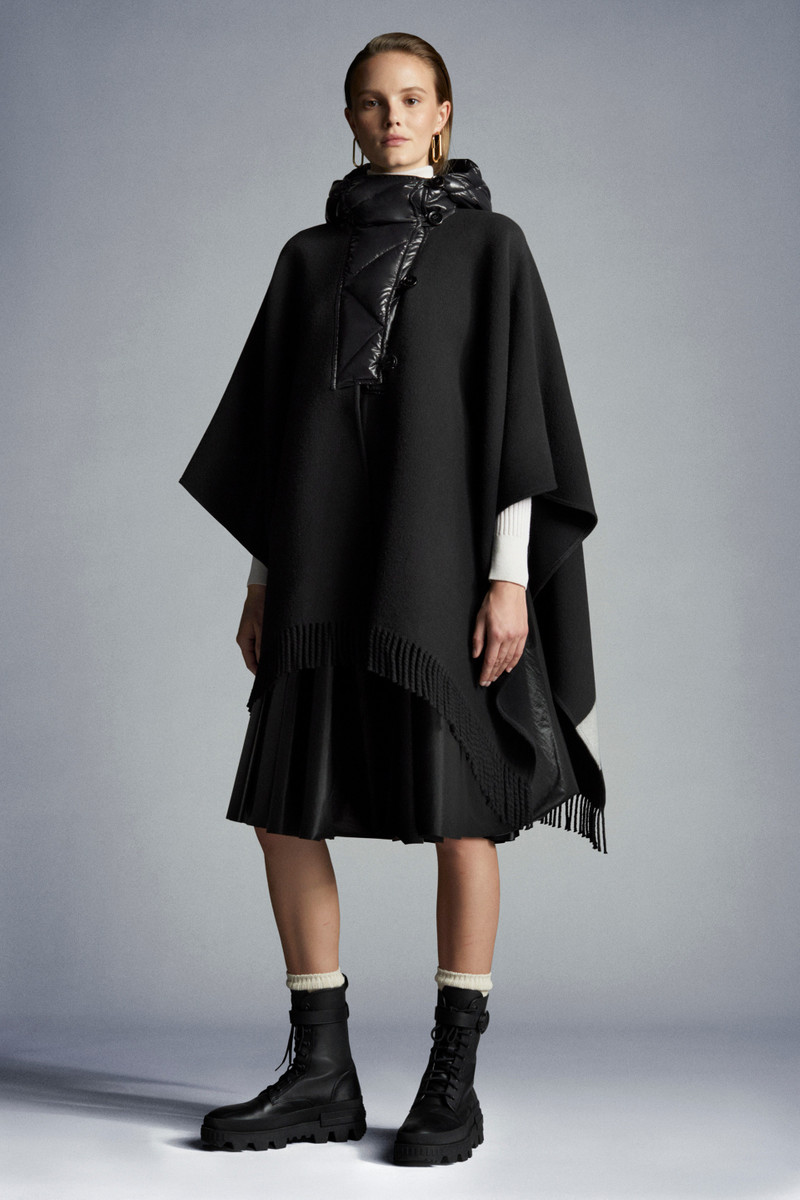 Moncler Cape With Jacquard Logo outlook