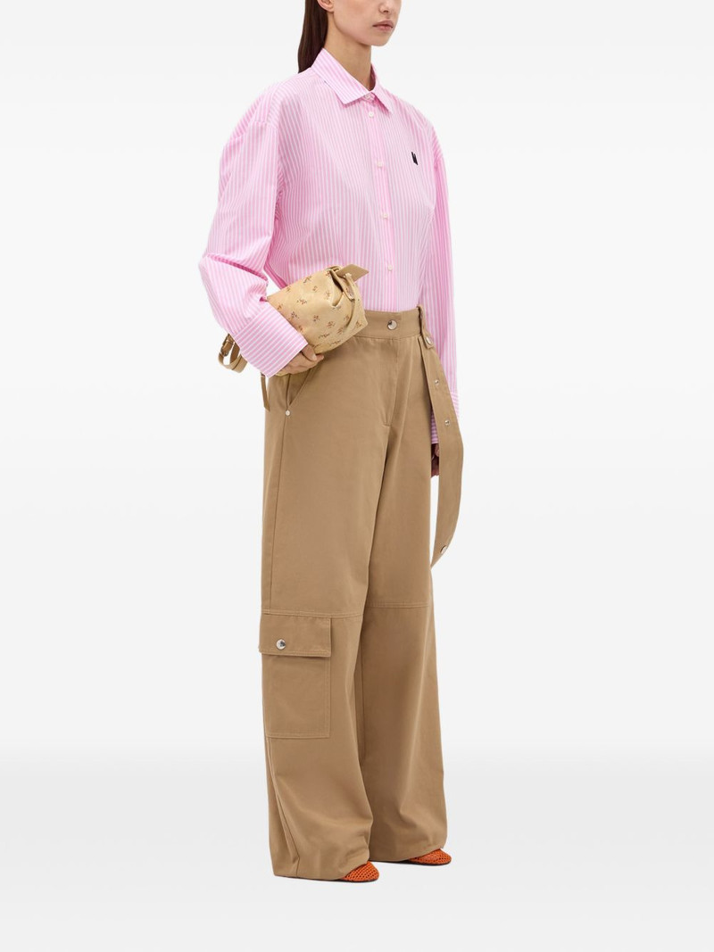 MSGM striped logo shirt outlook