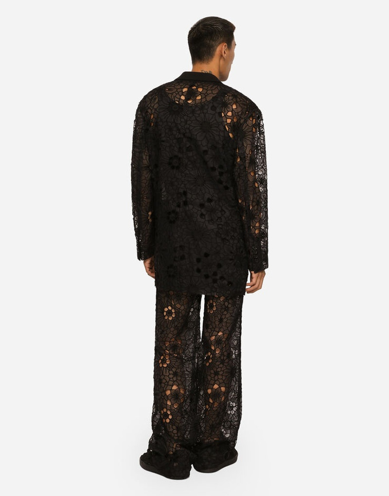 Tailored stretch broderie anglaise pants 4