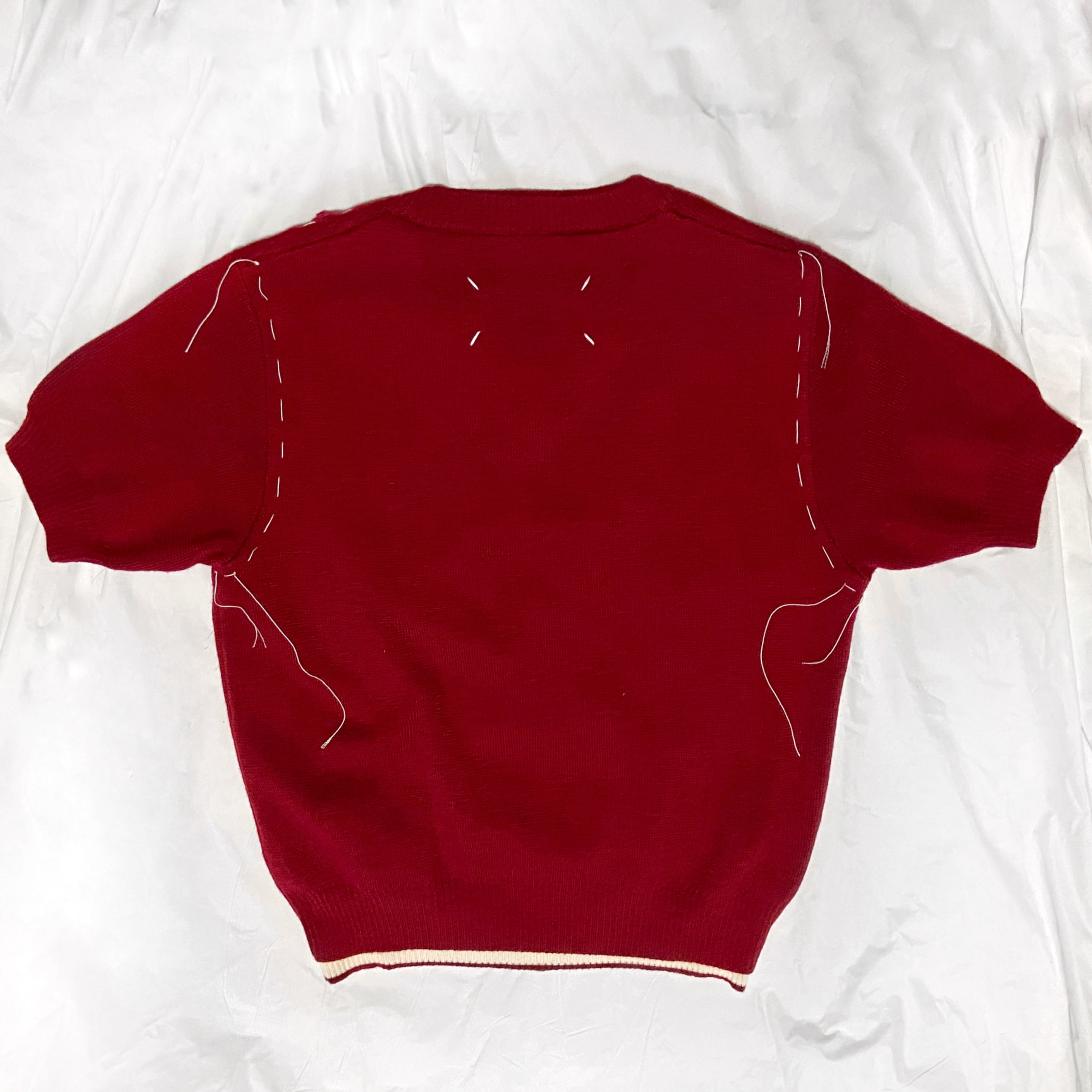 Maison Margiela fall 2021 deconstructed handstitched knit tee - 11