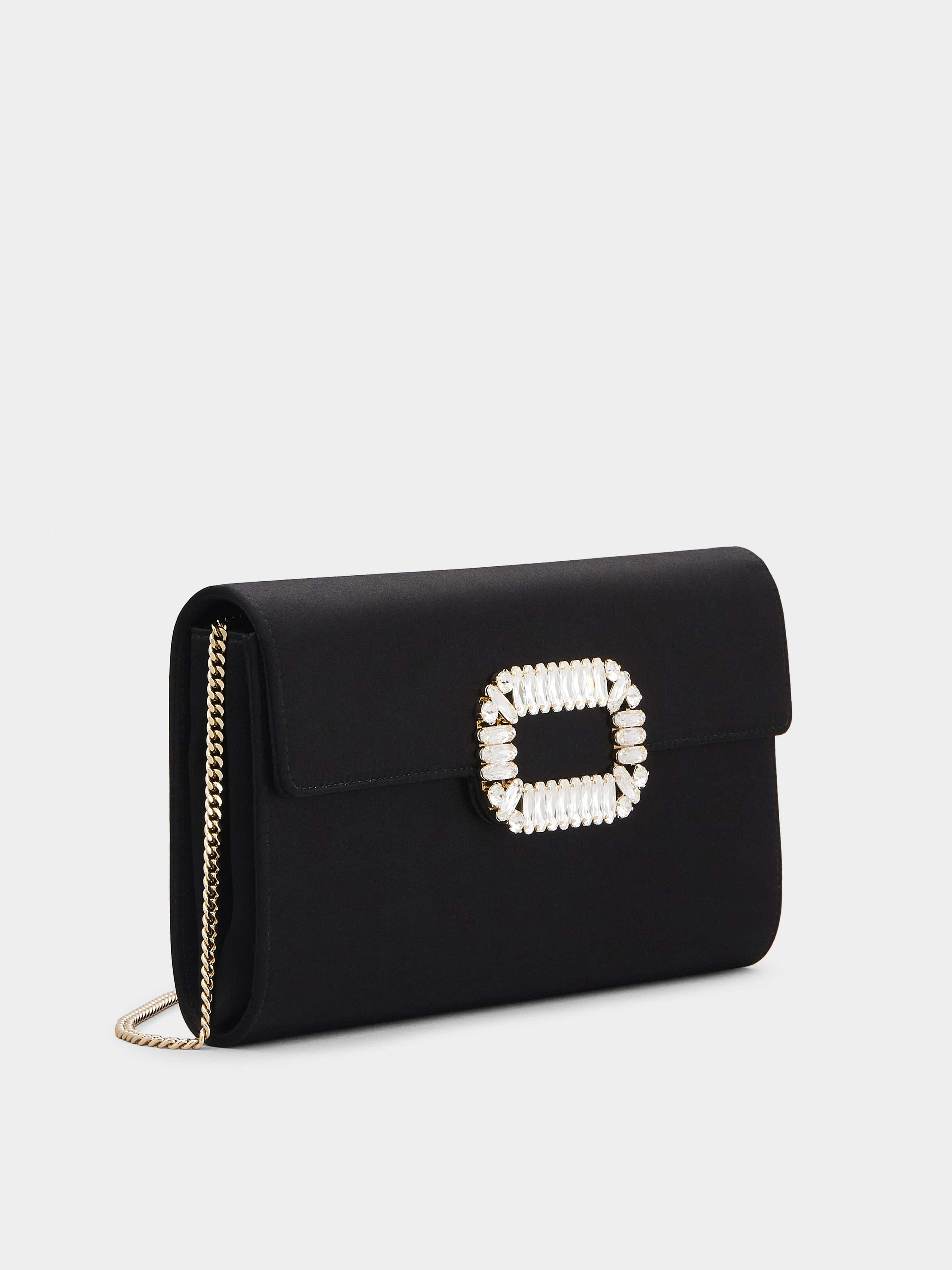 Sexy Choc Buckle Clutch in Satin - 3