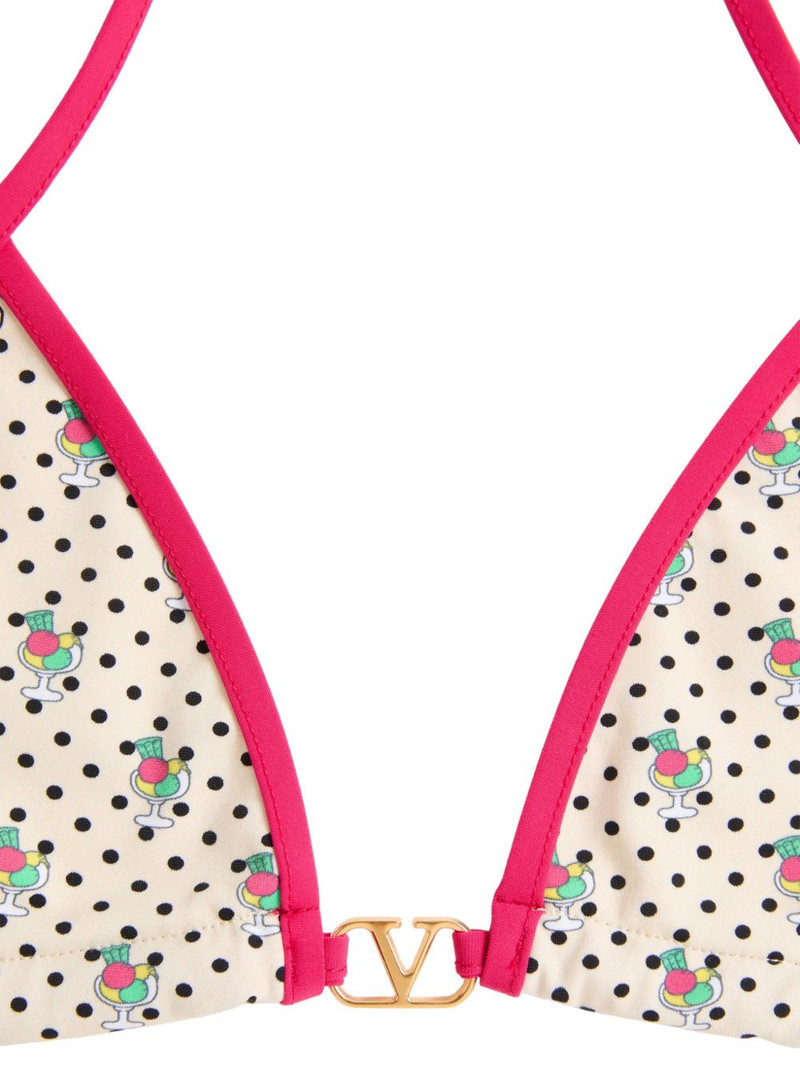 Valentino GELATINI PRINT LYCRA BIKINI WITH POLKA DOTS outlook