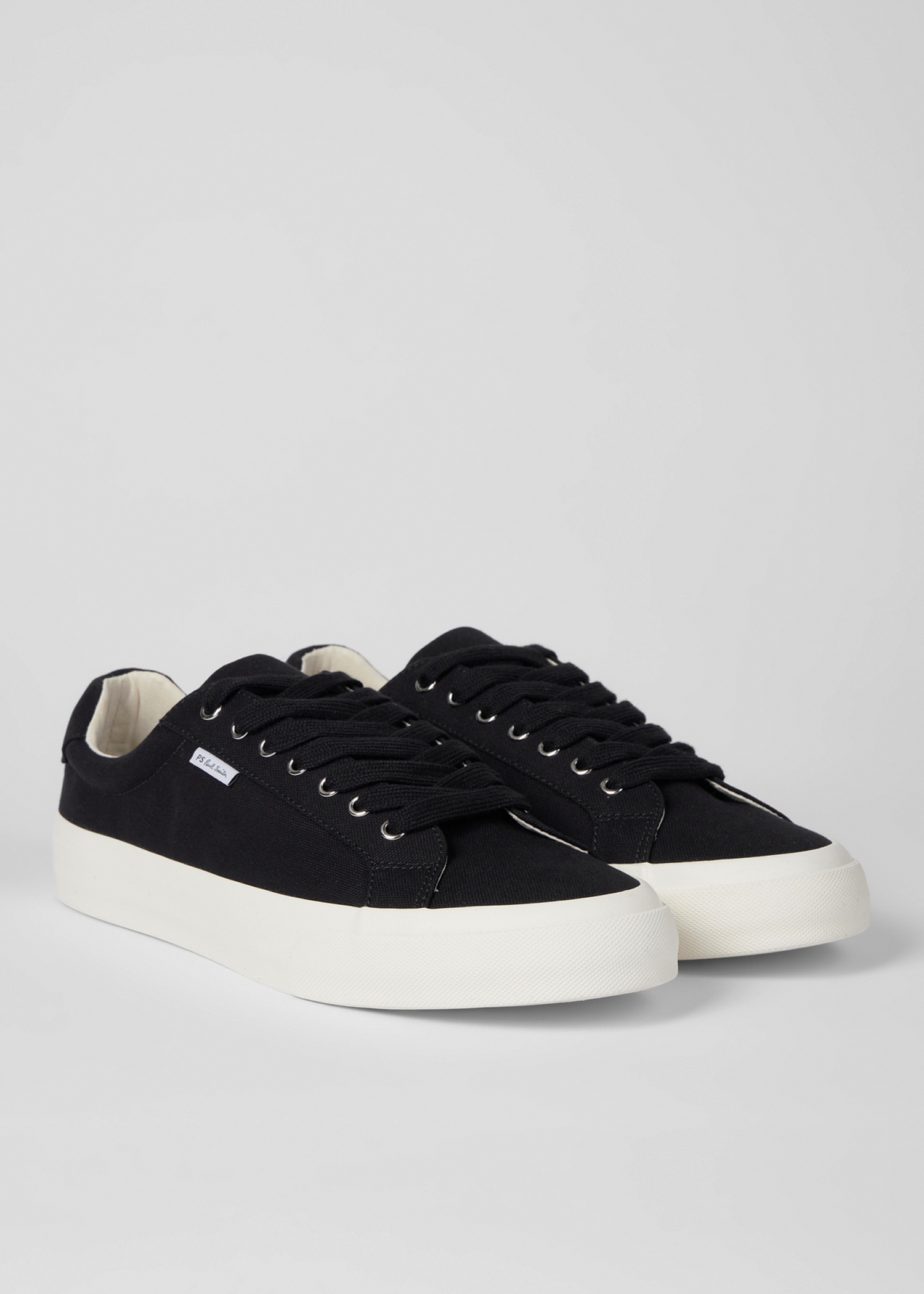 Black Canvas 'Amos' Trainers - 2