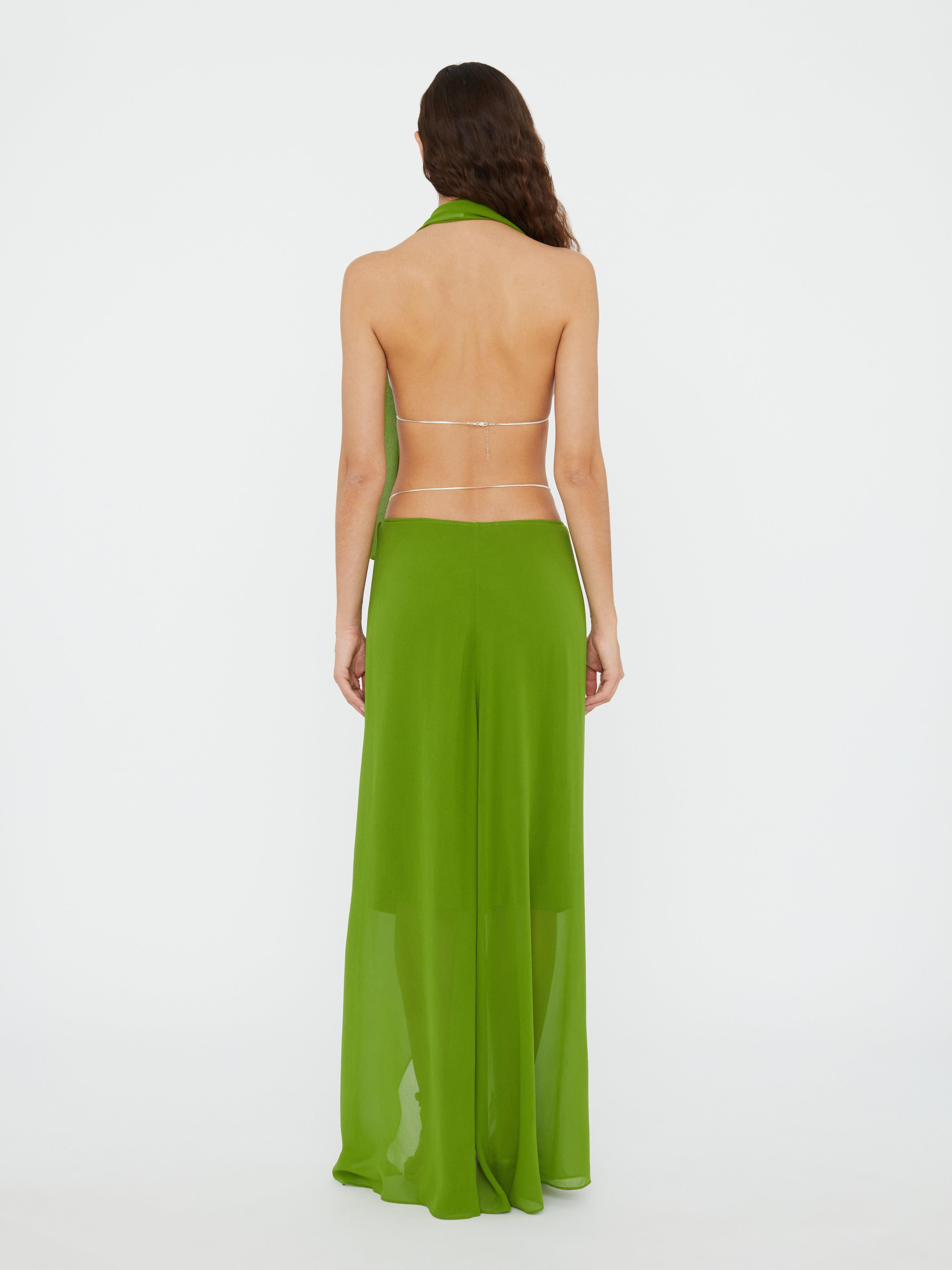 Silk Scarf Chain Bra Top - 4