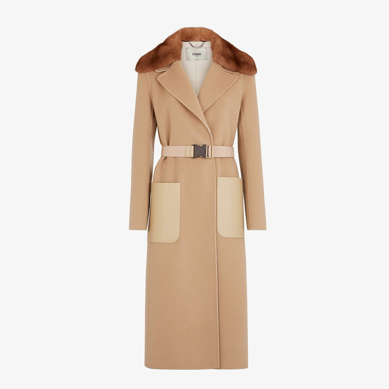 Beige cashmere coat 1