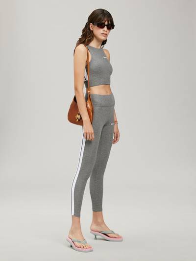 Palm Angels MELANGE GREY TRACK LEGGINGS outlook