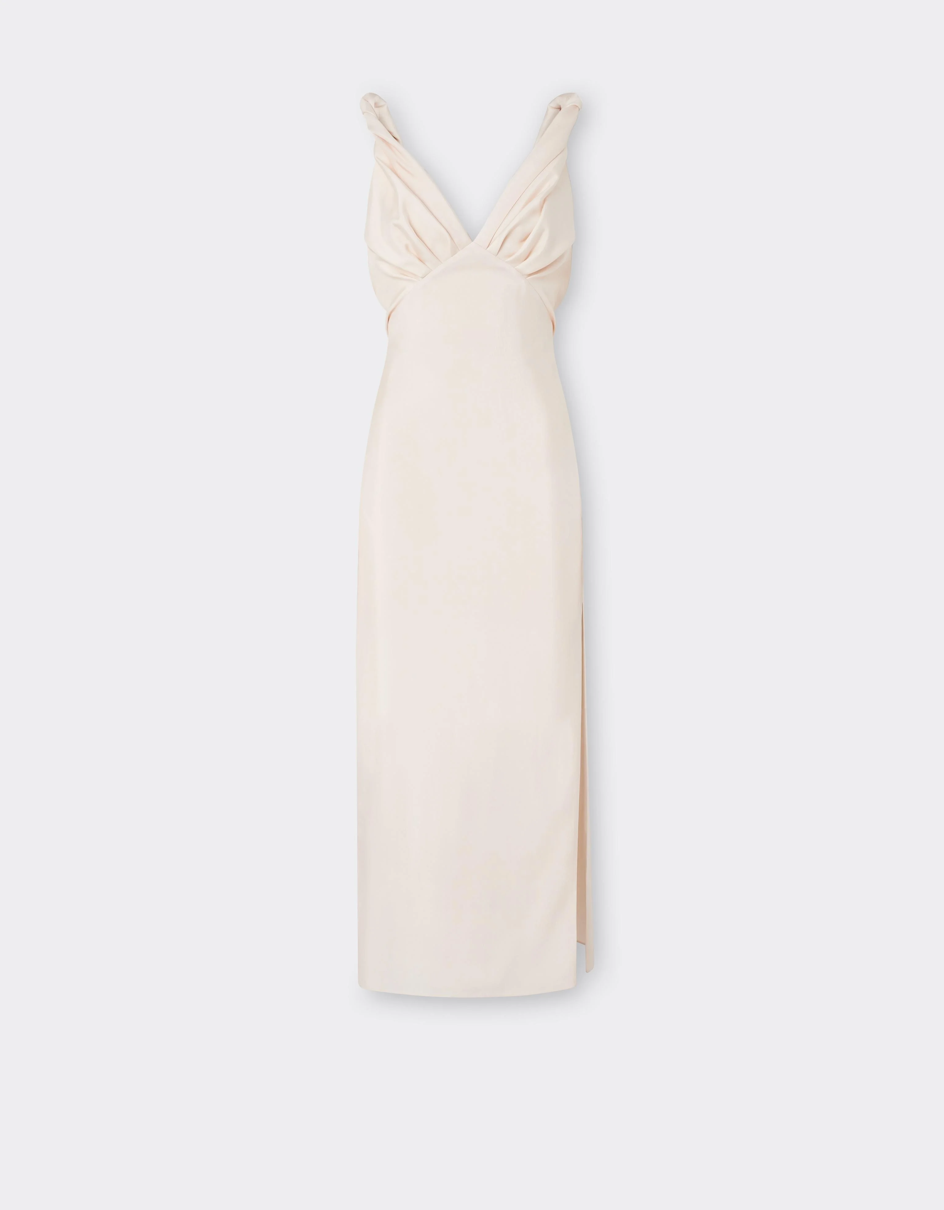 Long Cupro Twill Dress - 1