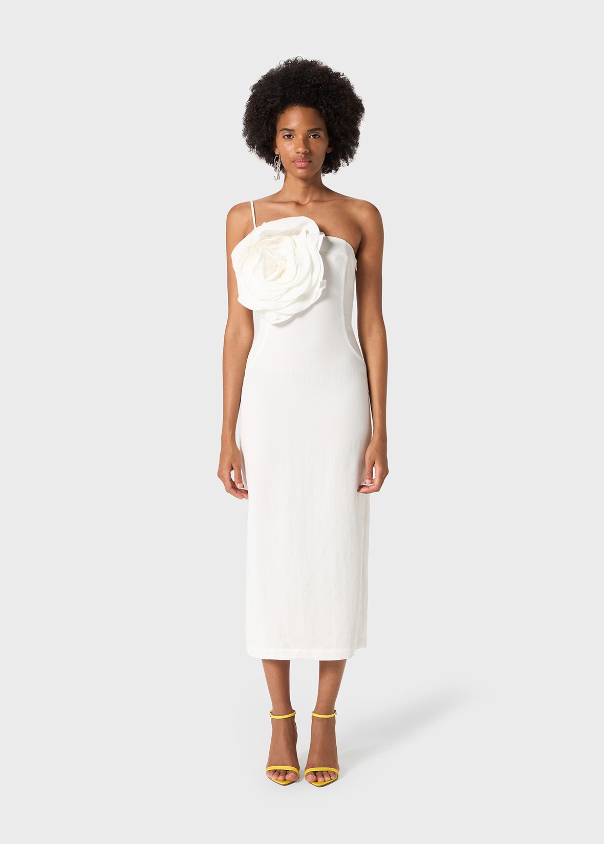 SHEATH DRESS WITH ROSE DETAIL - 3