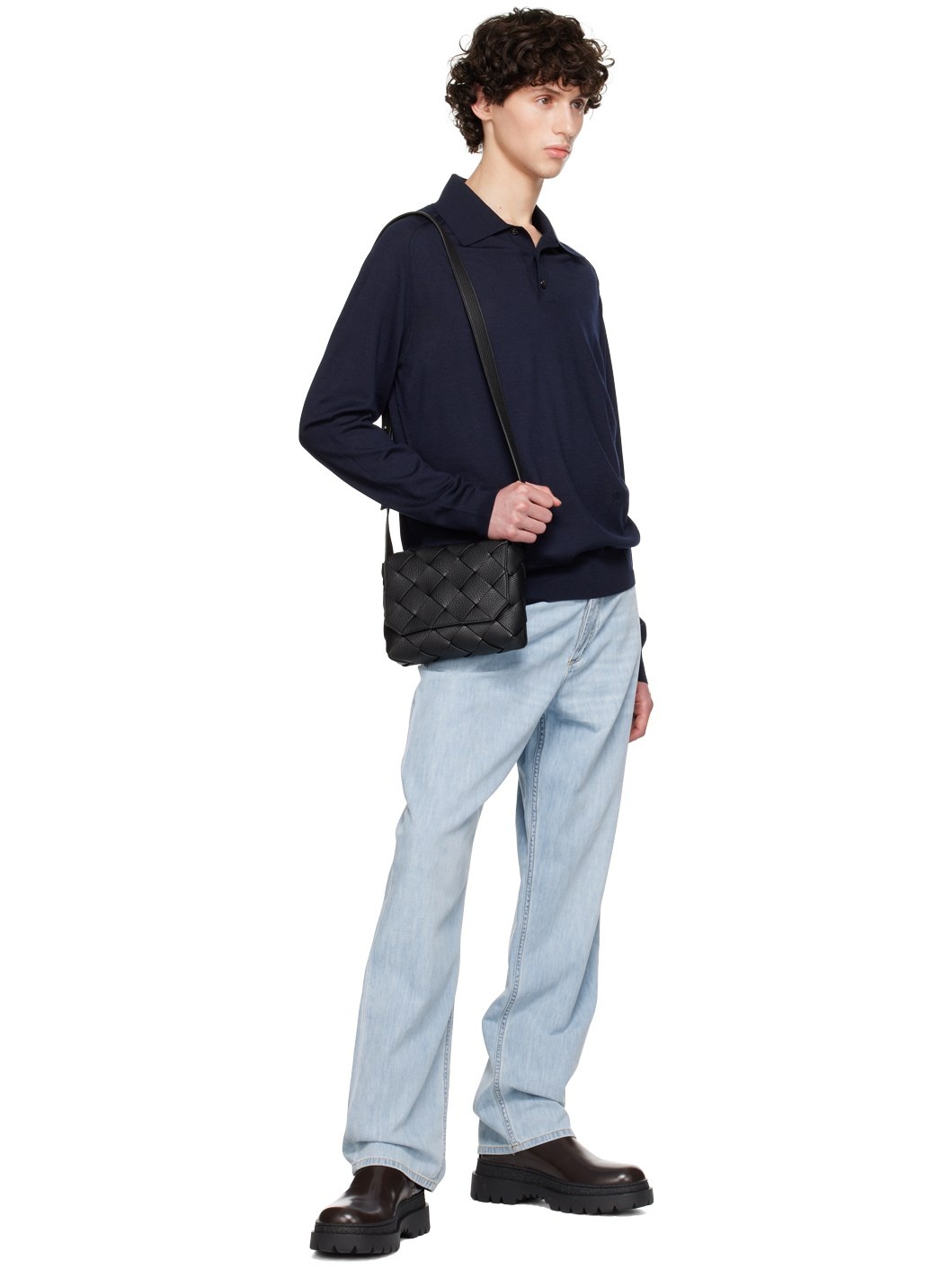 Navy Inverted Seam Polo - 4