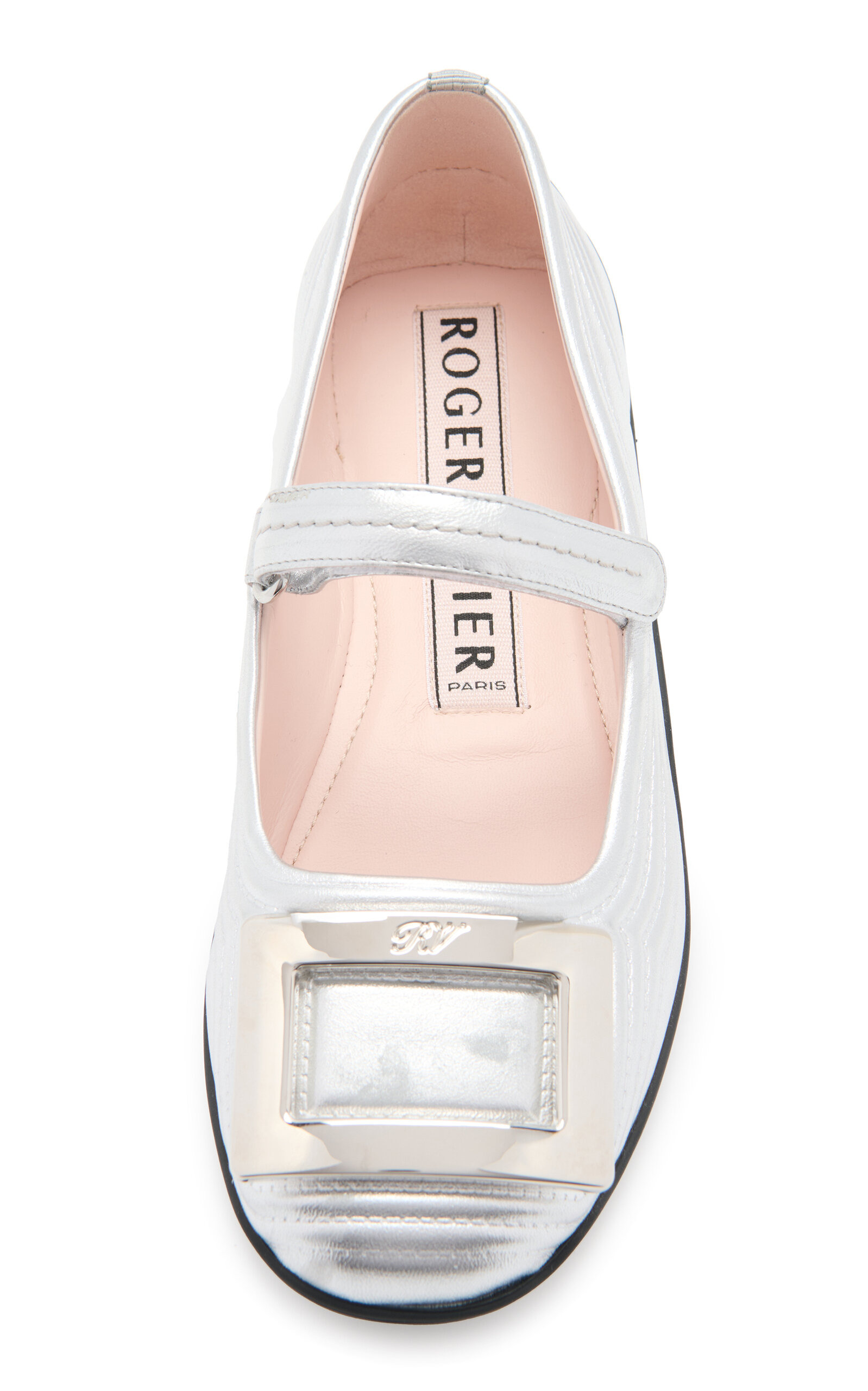 Metallic Leather Ballet Flats silver - 2
