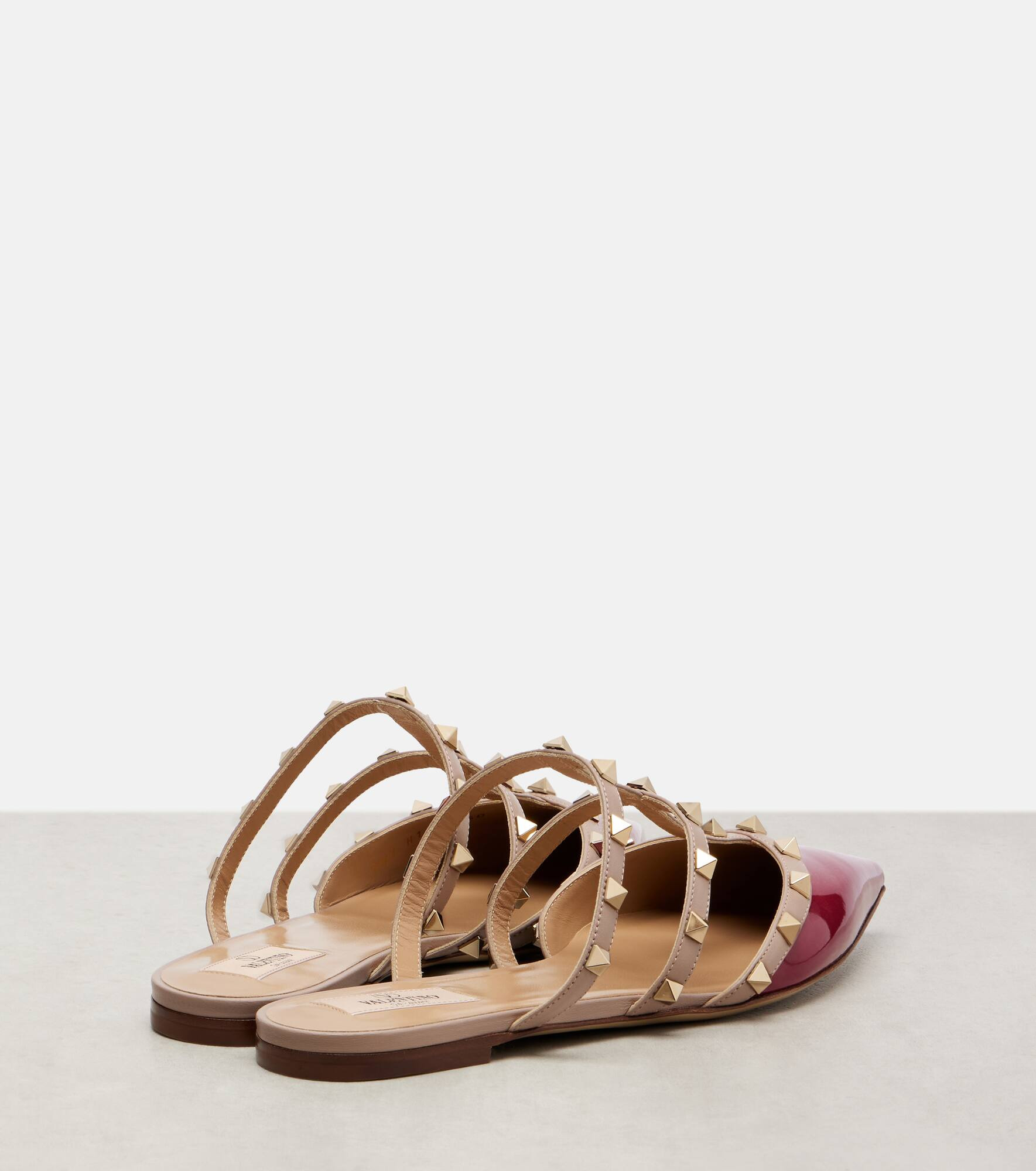 Rockstud leather mules - 2