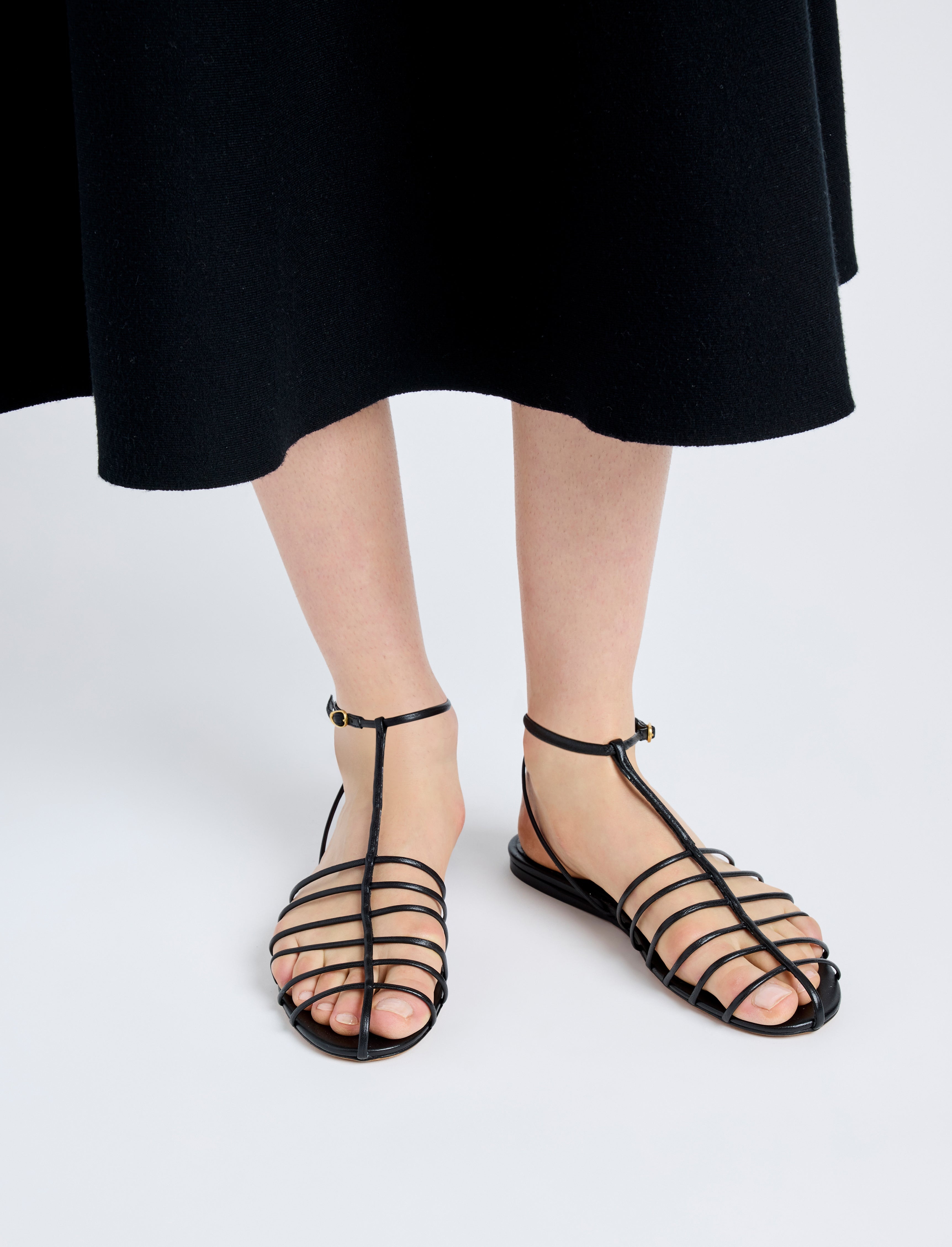 Tee Cage Flat Sandals - 5