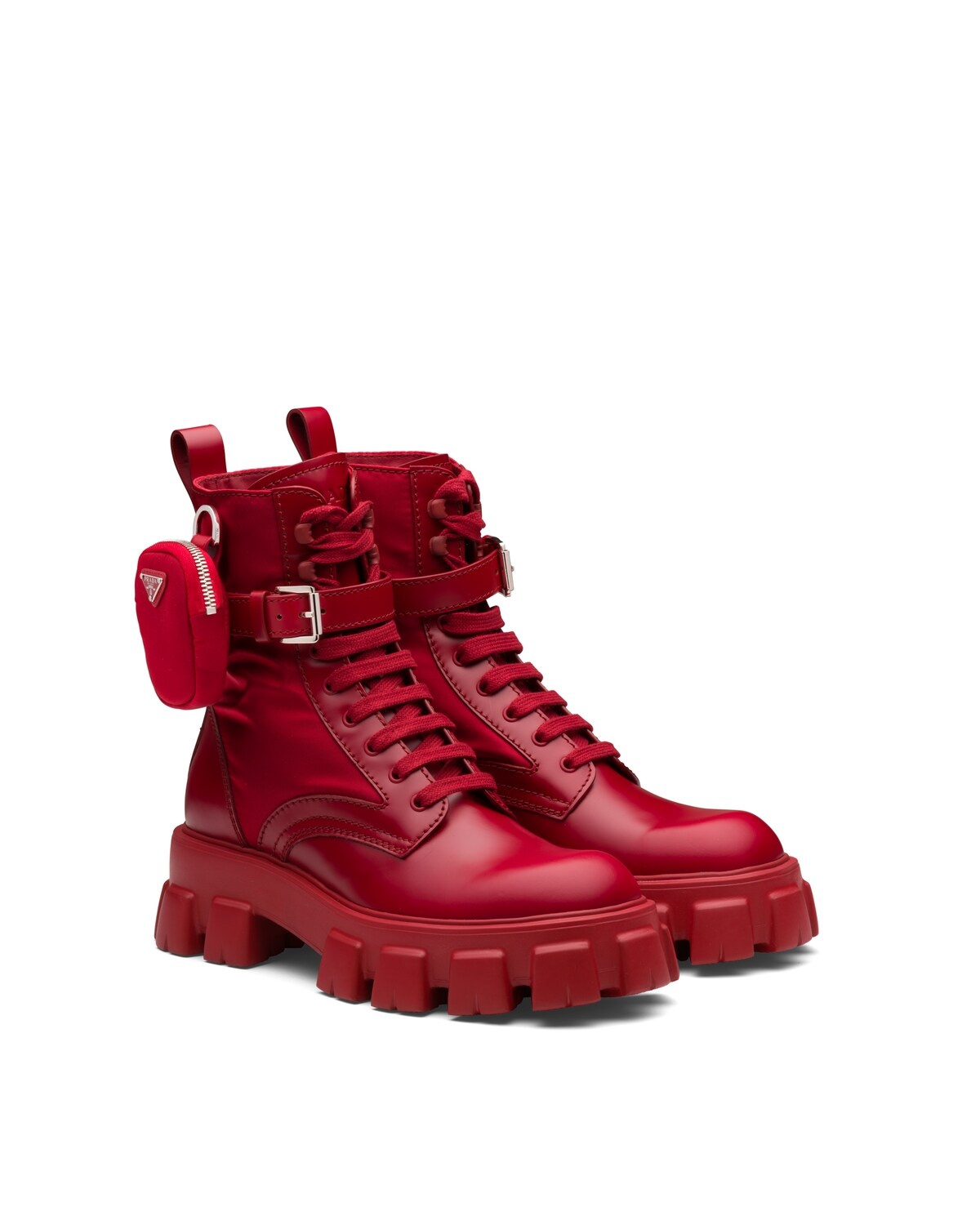 Monolith brushed leather and nylon boots - 2