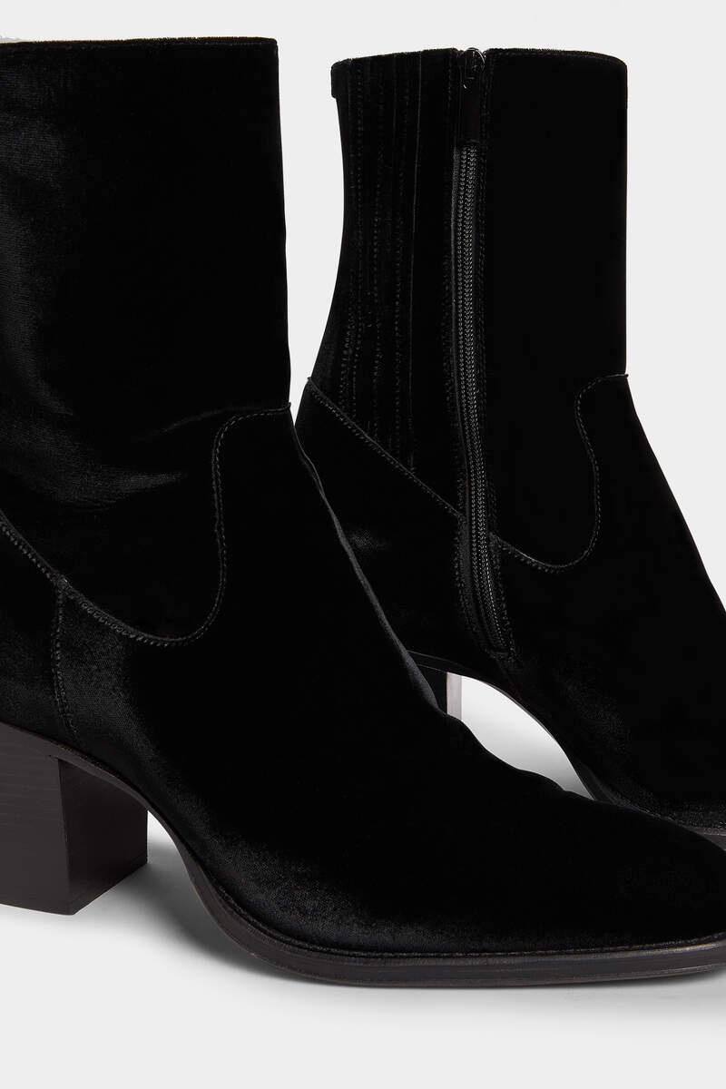 CITY NIGHTS VISCOSE HEELED BOOTS - 4