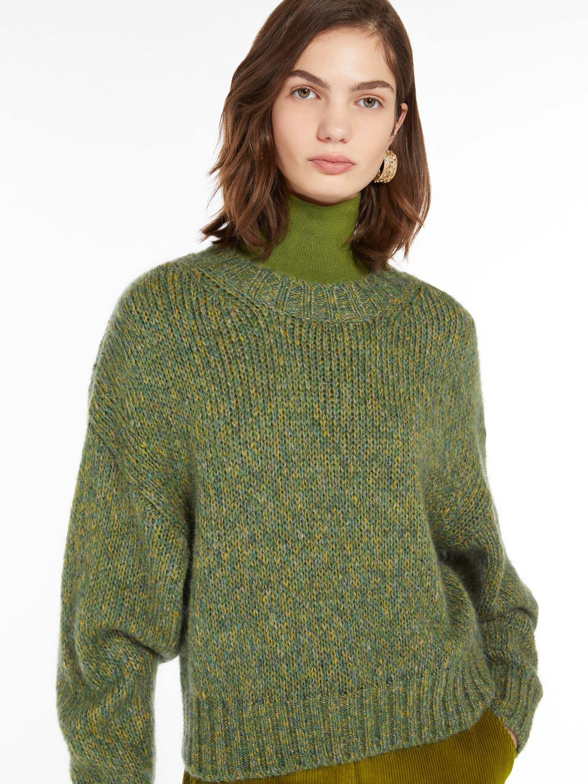 DIONIGI Mohair chiné yarn sweater - 5