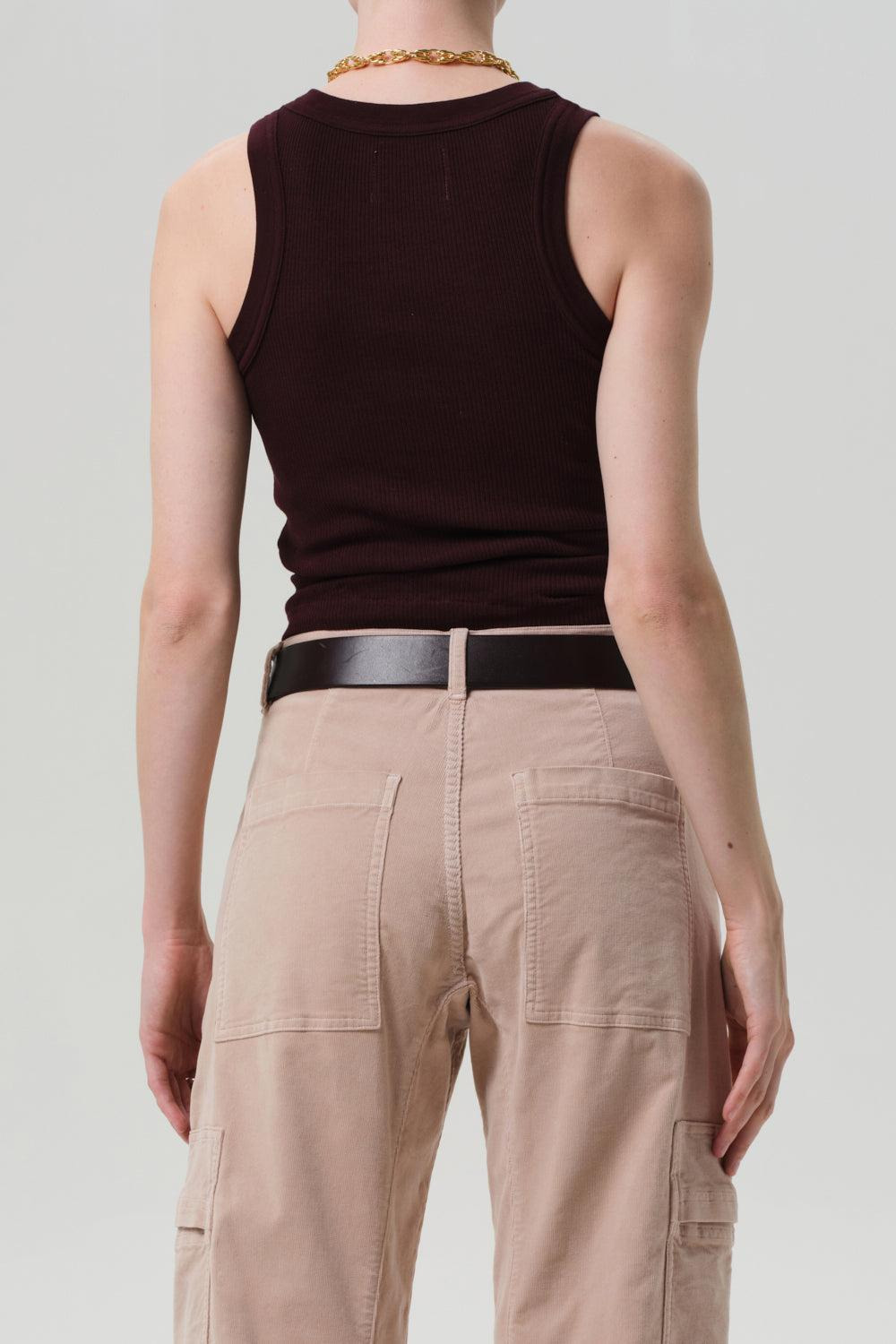 Isabel Rib Tank - Mahogany - 5