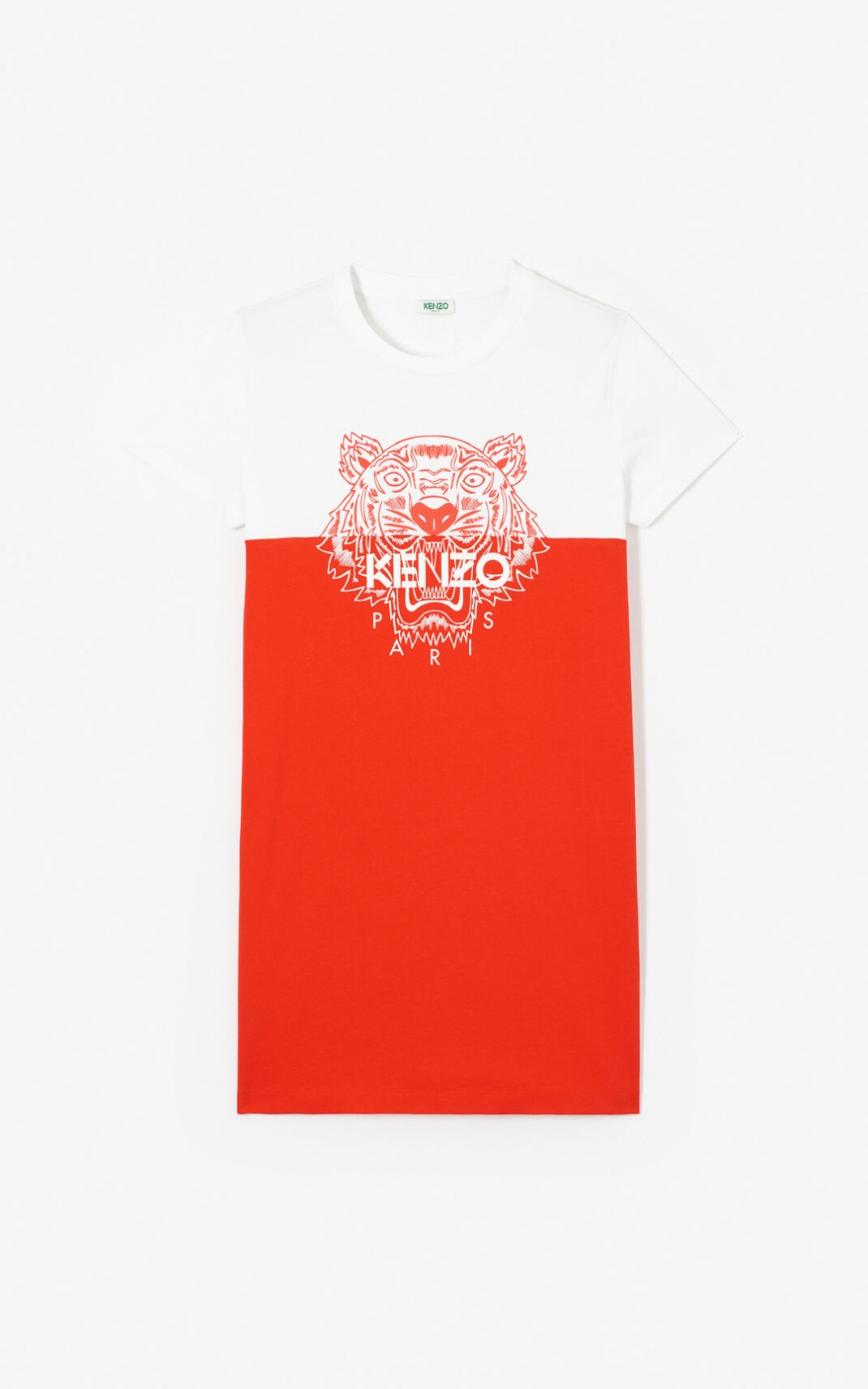 Colorblock Tiger' t-shirt dress - 1