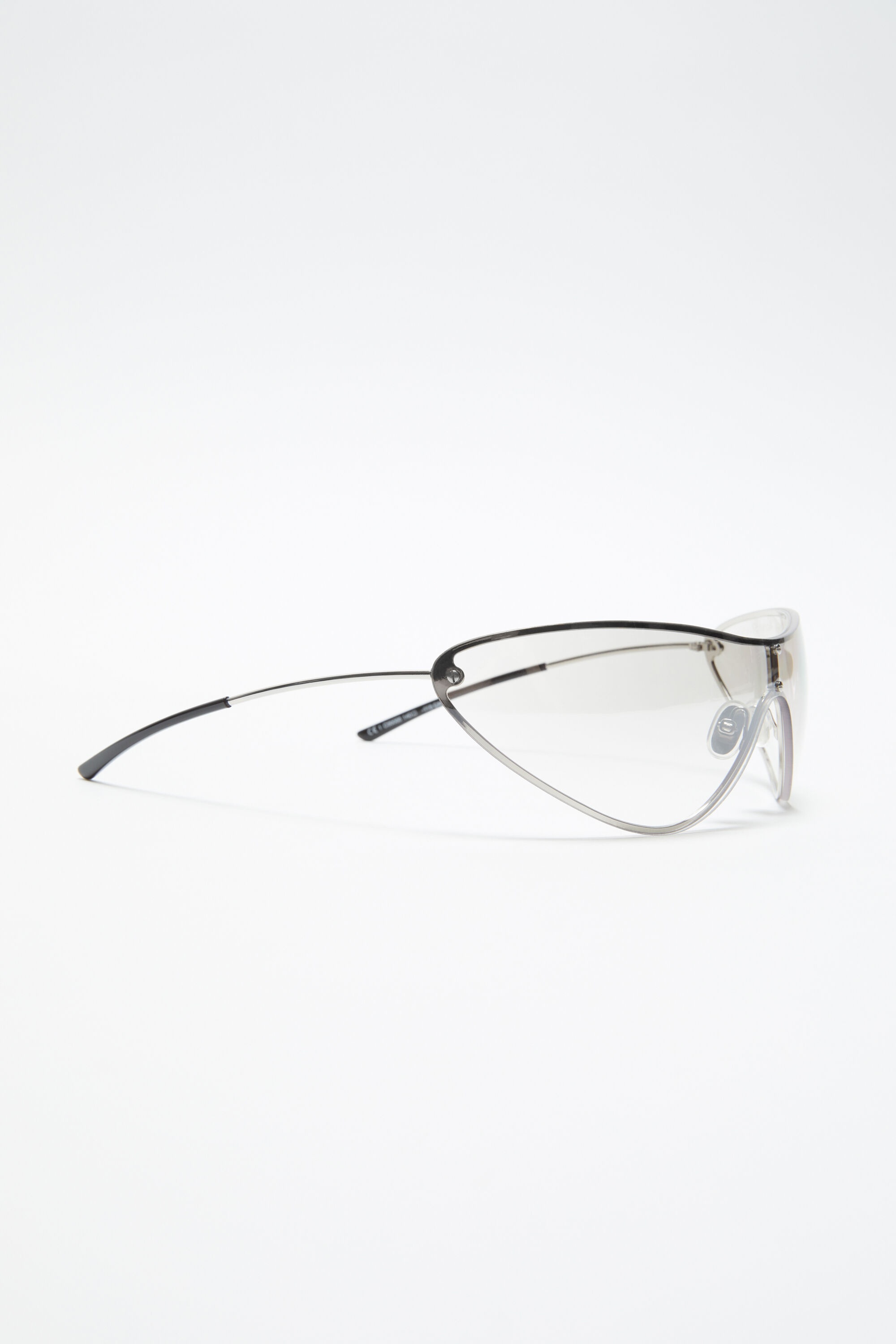 Metal frame sunglasses - Transparent/Silver - 3