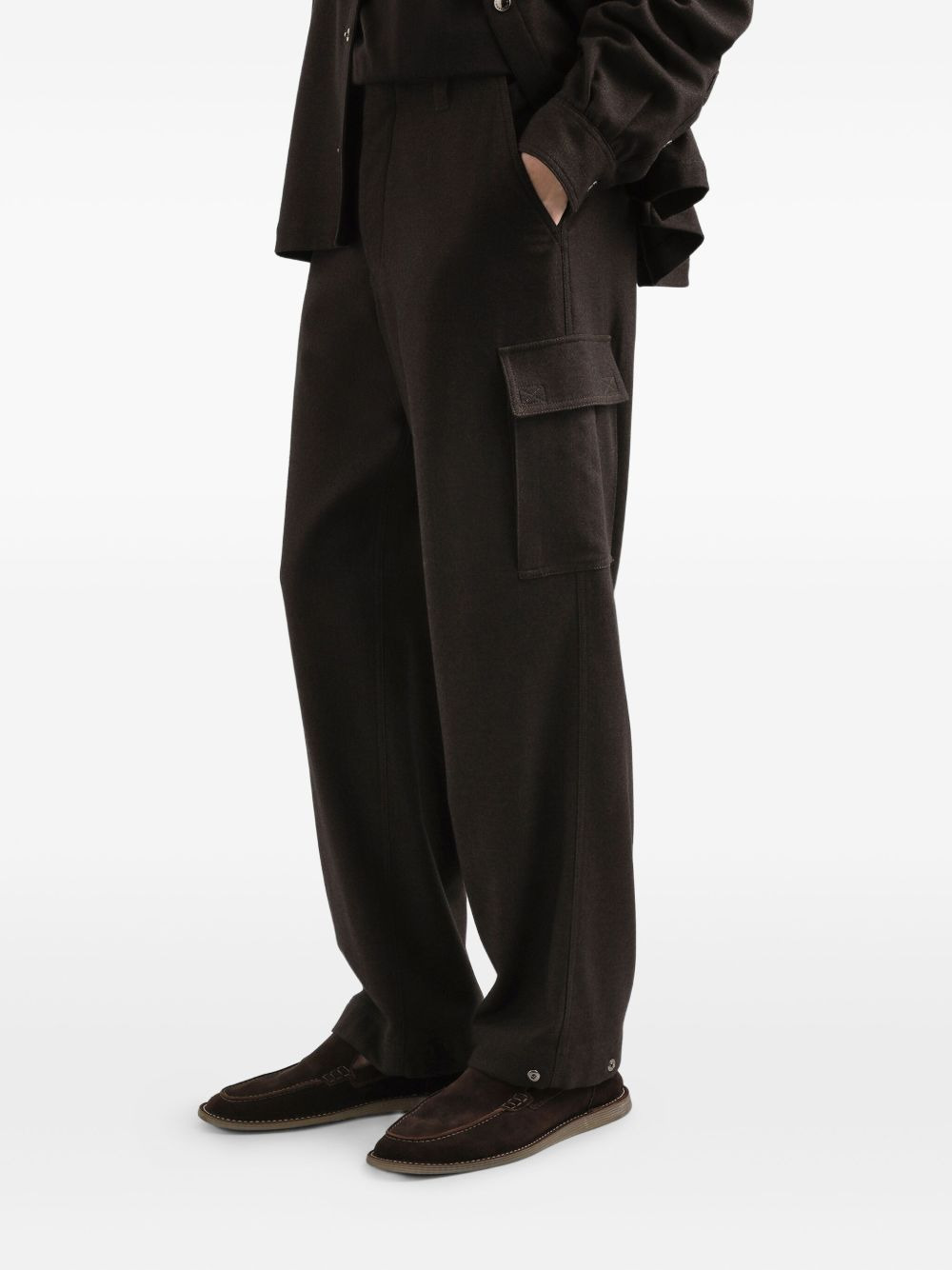 adjustable-hem cargo pants - 4