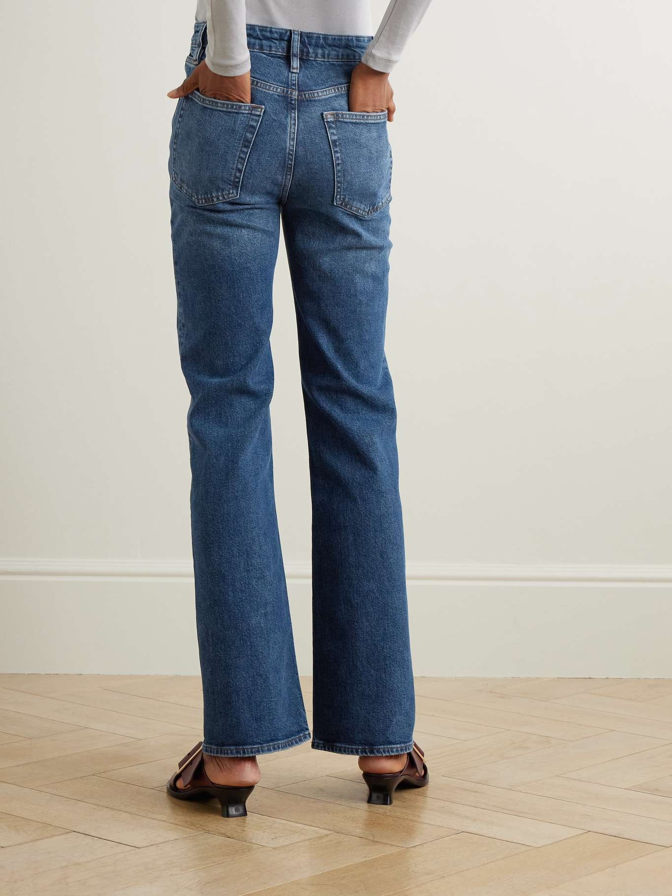 The Arrow high-rise flared jeans Dark denim - 4