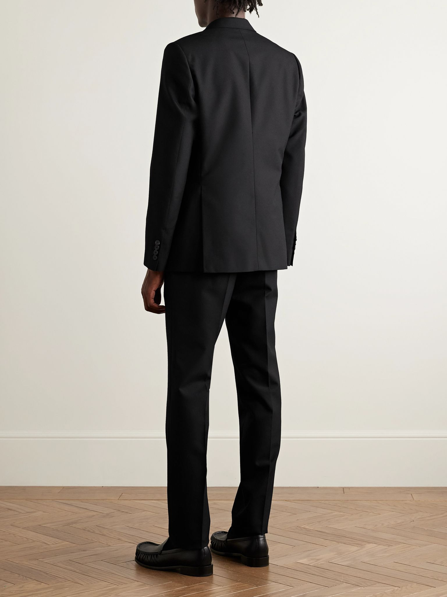 Slim-Fit Grain de Poudre Wool Suit Black - 4