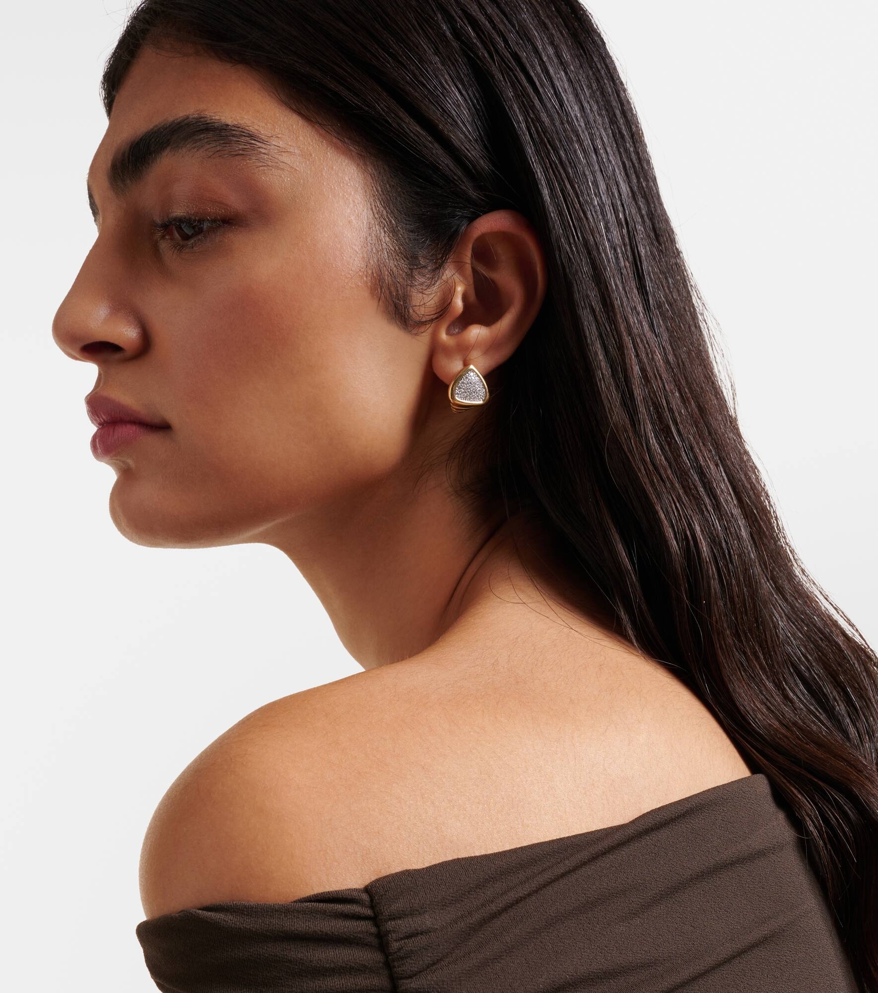 Trisola 18kt gold earrings with diamonds - 2