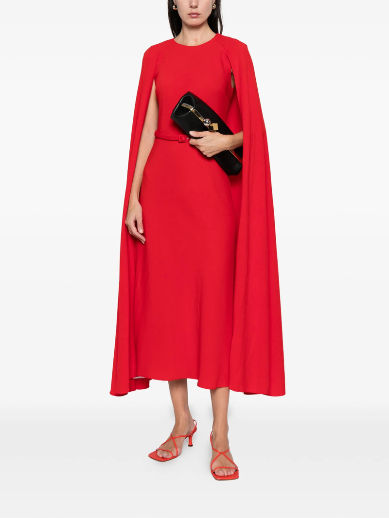 ROLAND MOURET Roland Mouret Belted Cape Maxi Dress outlook