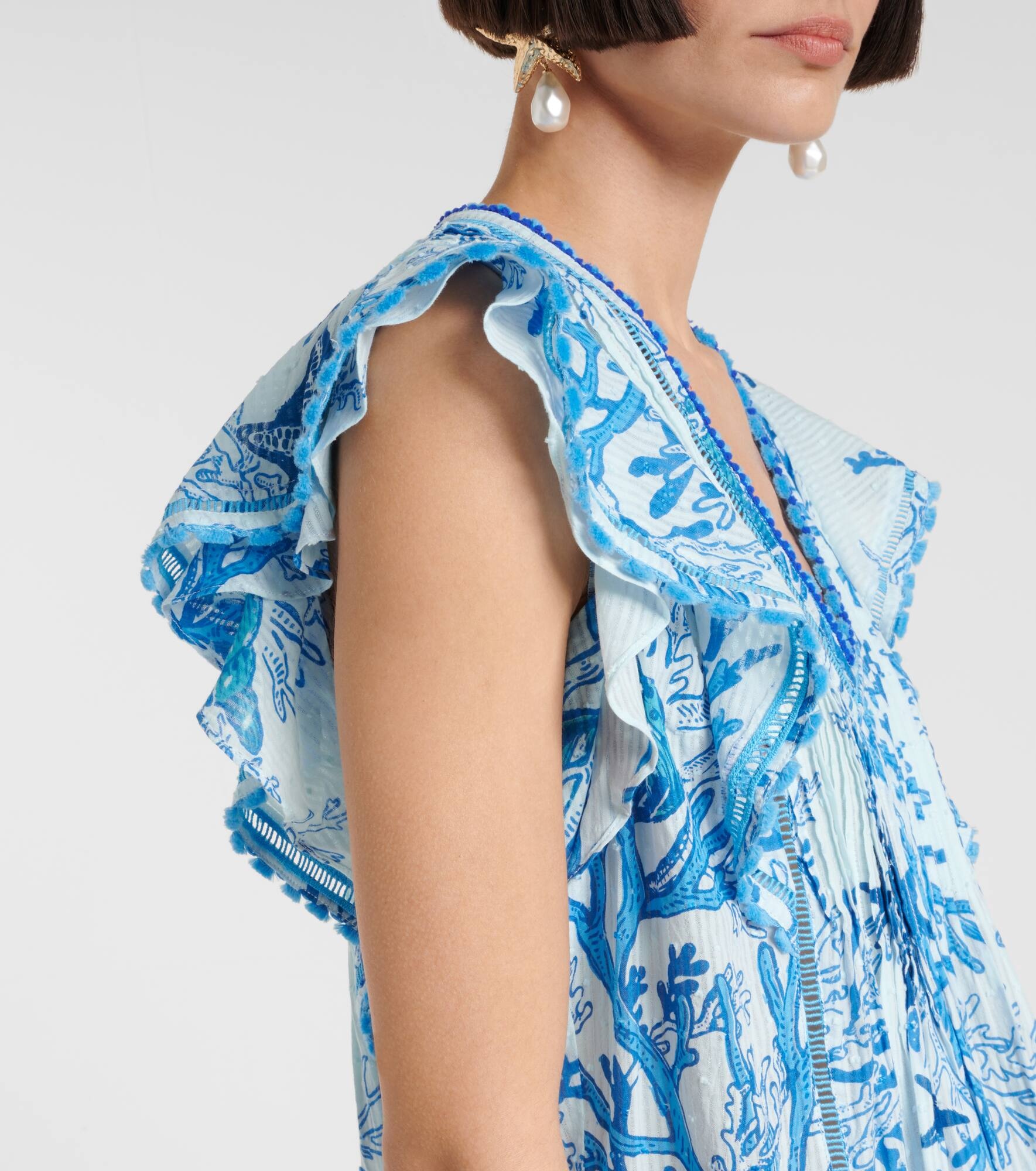 Camelia printed cotton minidress - 4