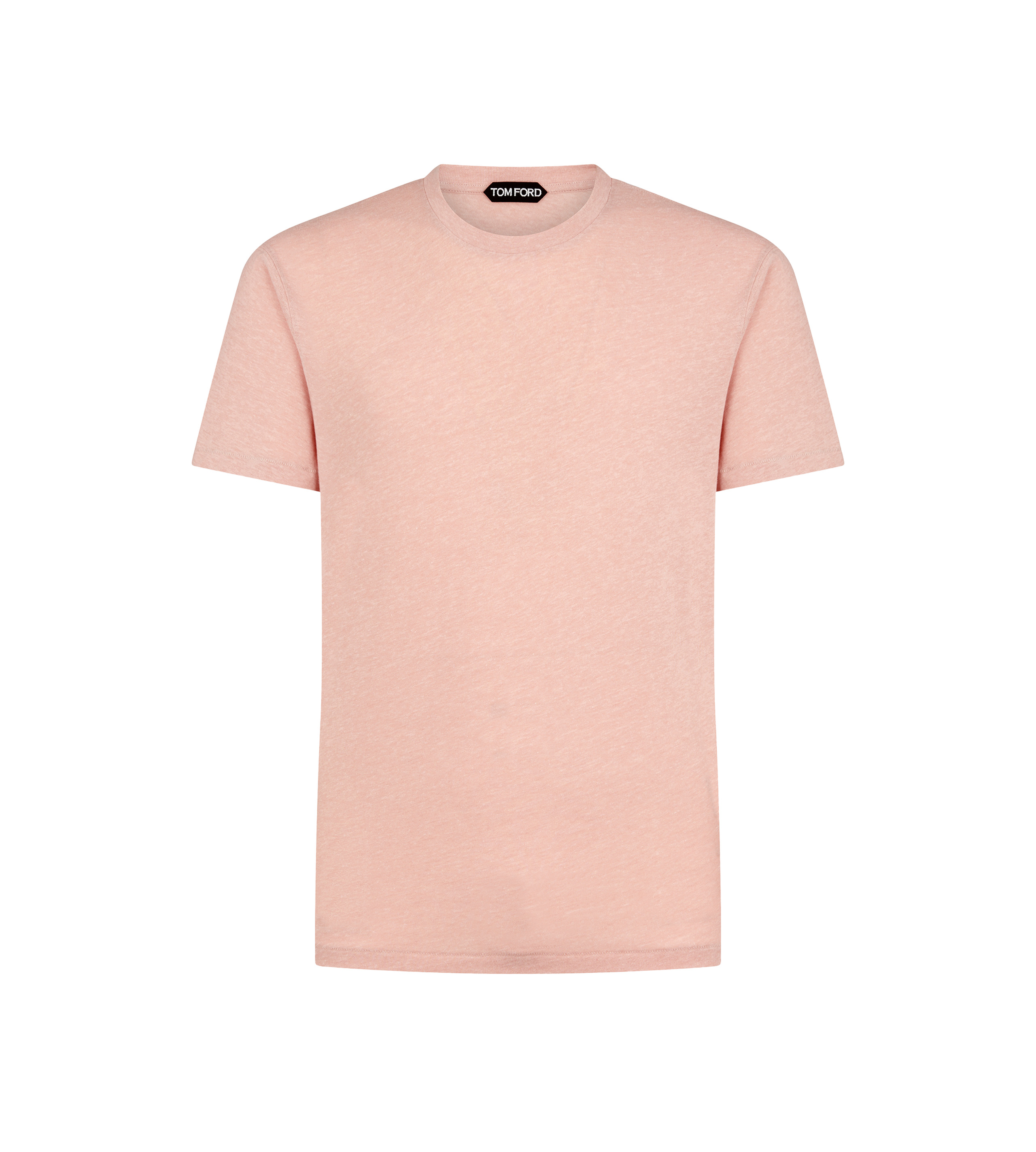 COTTON BLEND MELANGE CREW NECK T-SHIRT - 1