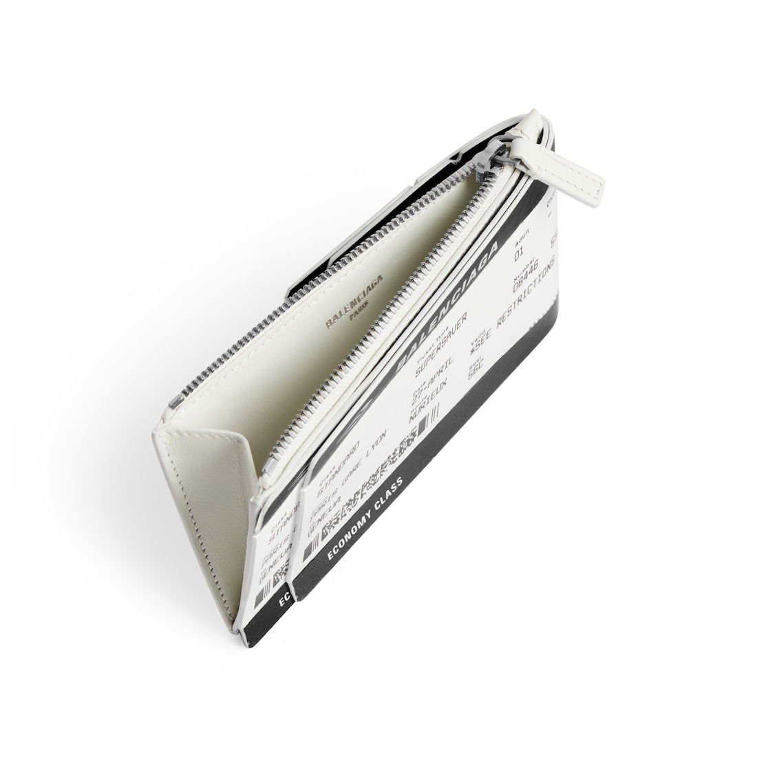 Men's Passport Boarding Pass Long Coin And Card Holder in Black/white - 3