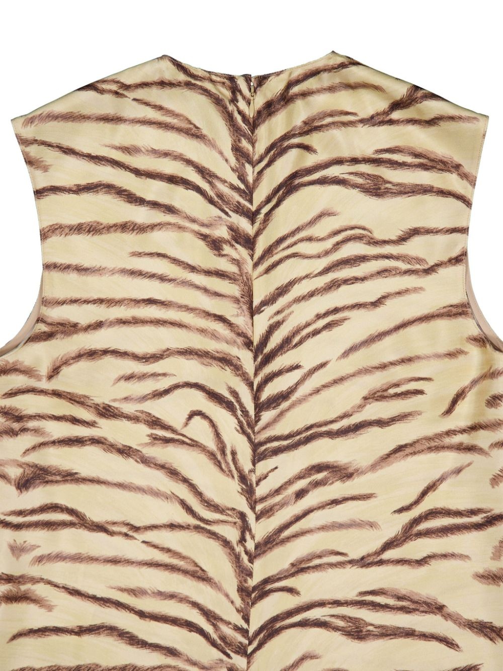 tiger-print silk top - 3